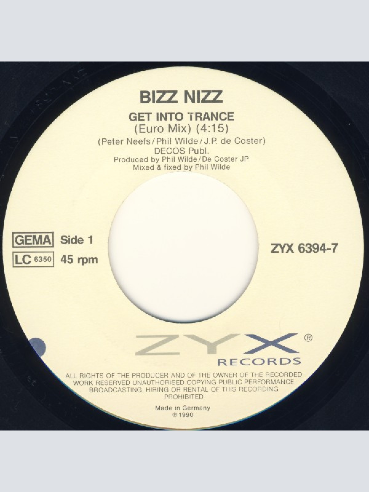 Vinyl / Bizz Nizz - Get Into Trance