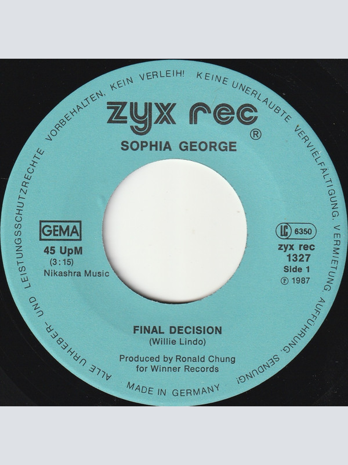 Vinyl / Sophia George - Final Decision