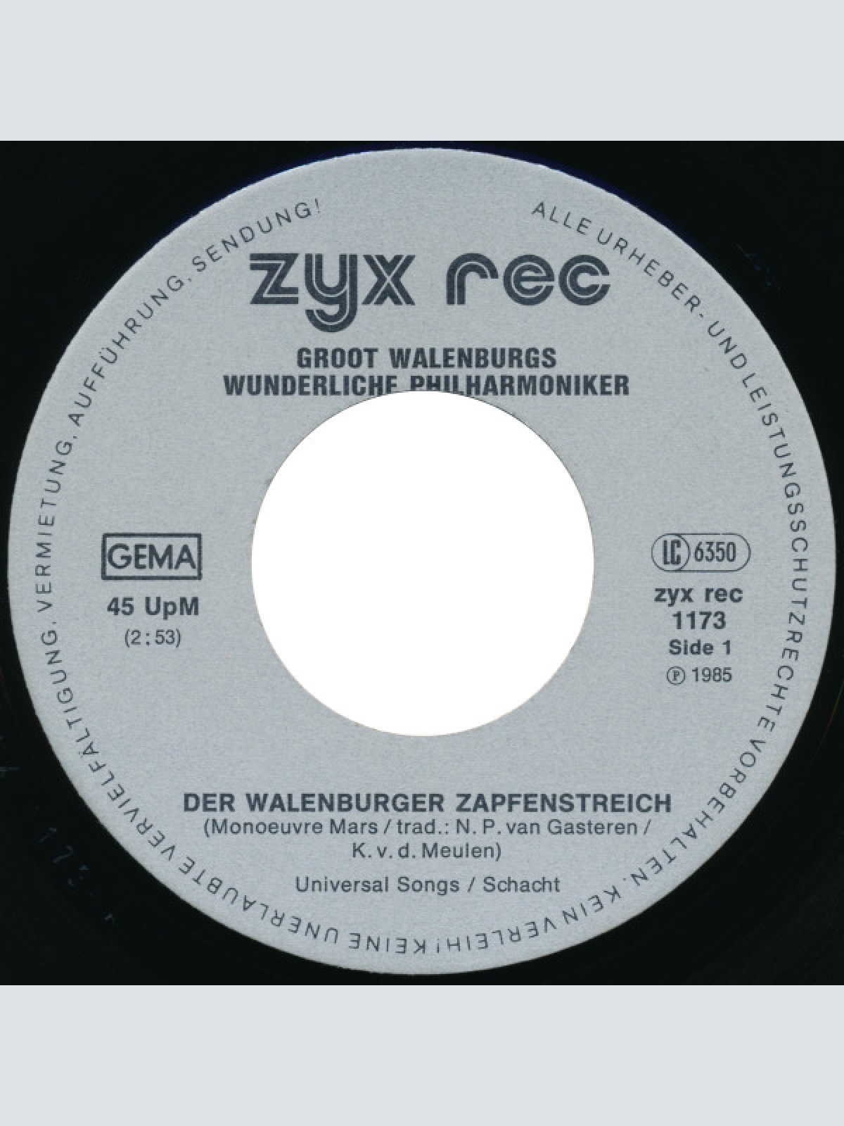 Vinyl / Groot Walenburgs Wunderliche Philharmoniker* - Der Walenburger Zapfenstreich