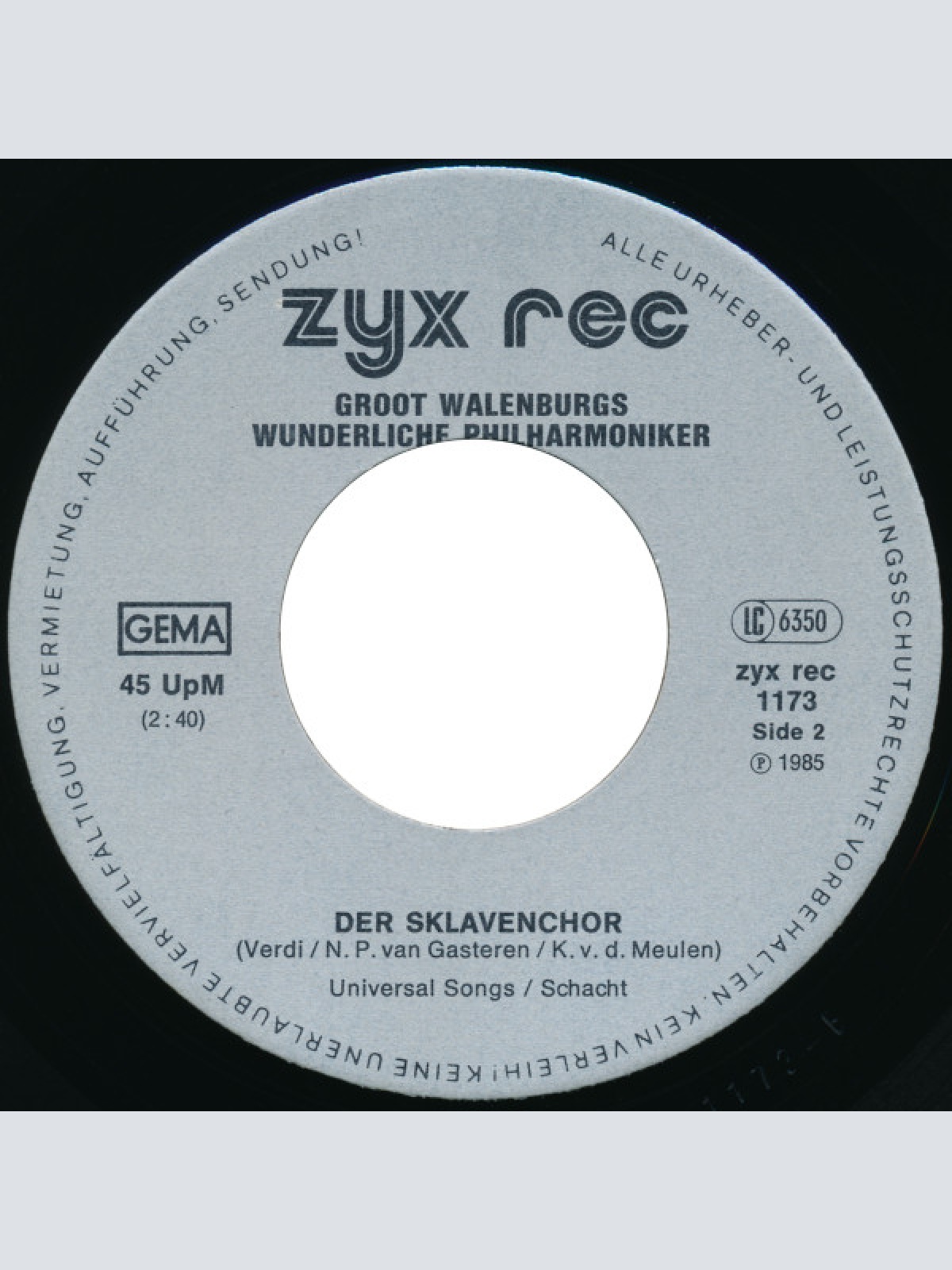 Vinyl / Groot Walenburgs Wunderliche Philharmoniker* - Der Walenburger Zapfenstreich