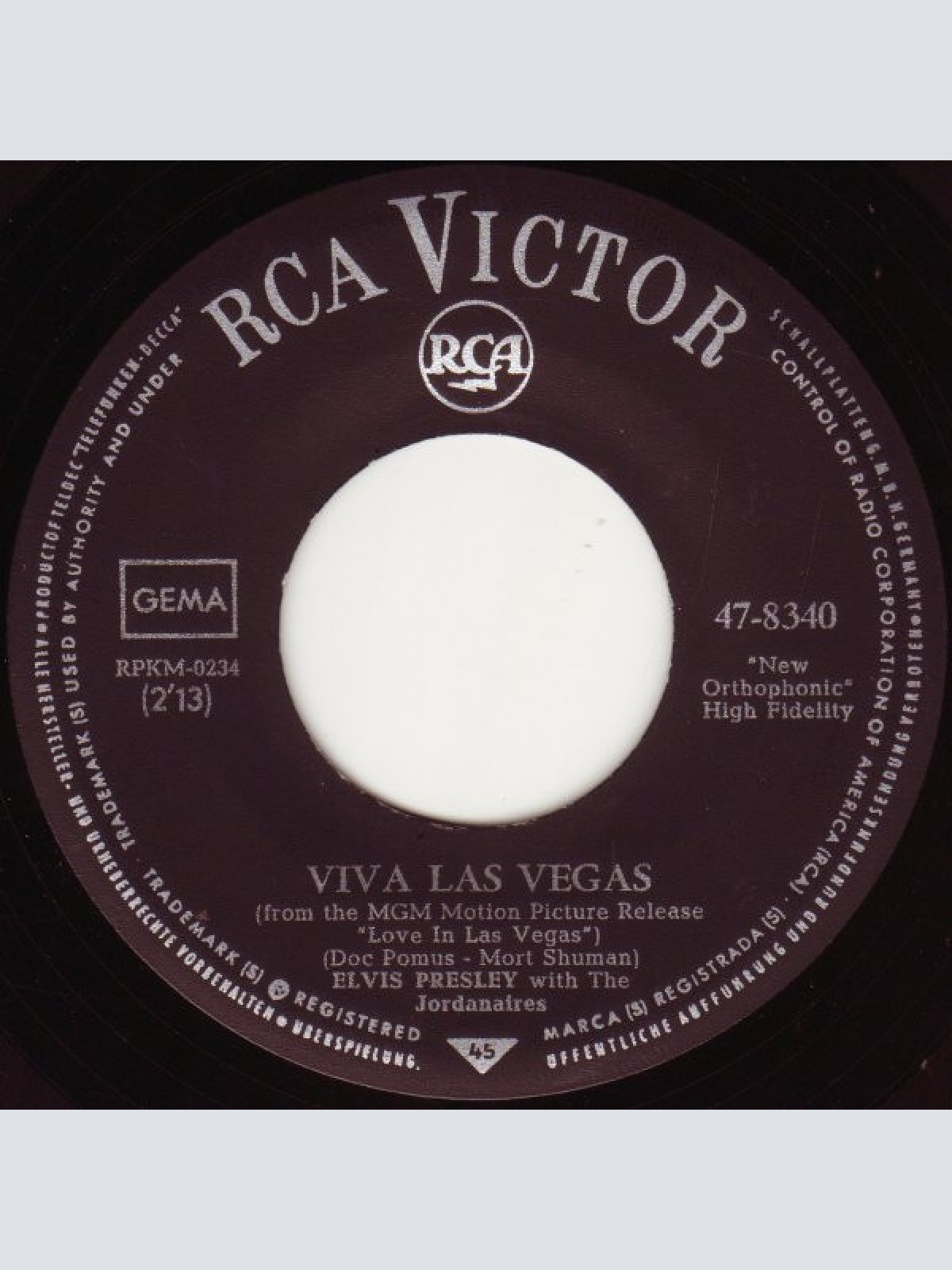 Vinyl / Elvis* - Viva Las Vegas / What'd I Say
