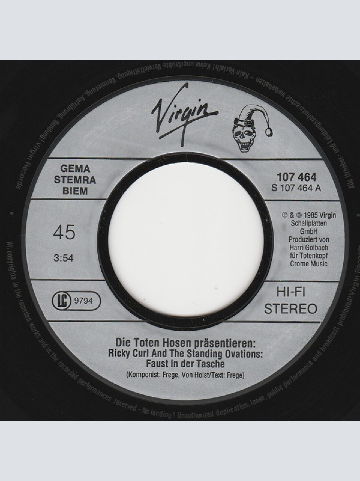 Vinyl / Die Toten Hosen - Faust In Der Tasche