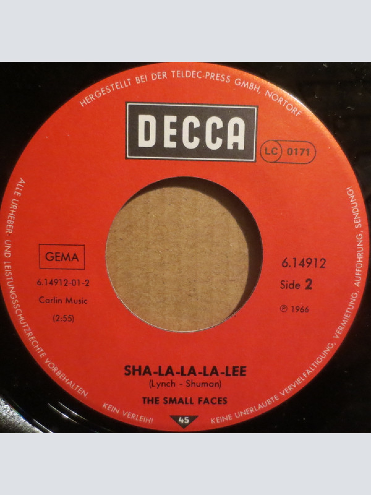 Vinyl / The Small Faces* - All Or Nothing / Sha-La-La-La-Lee