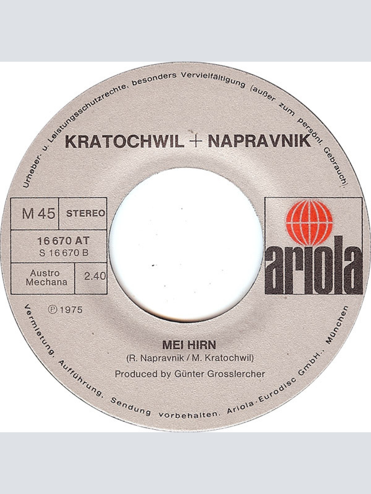 Vinyl / Kratochwil* + Napravnik* - Ollas Häppy Mit'n Pepi