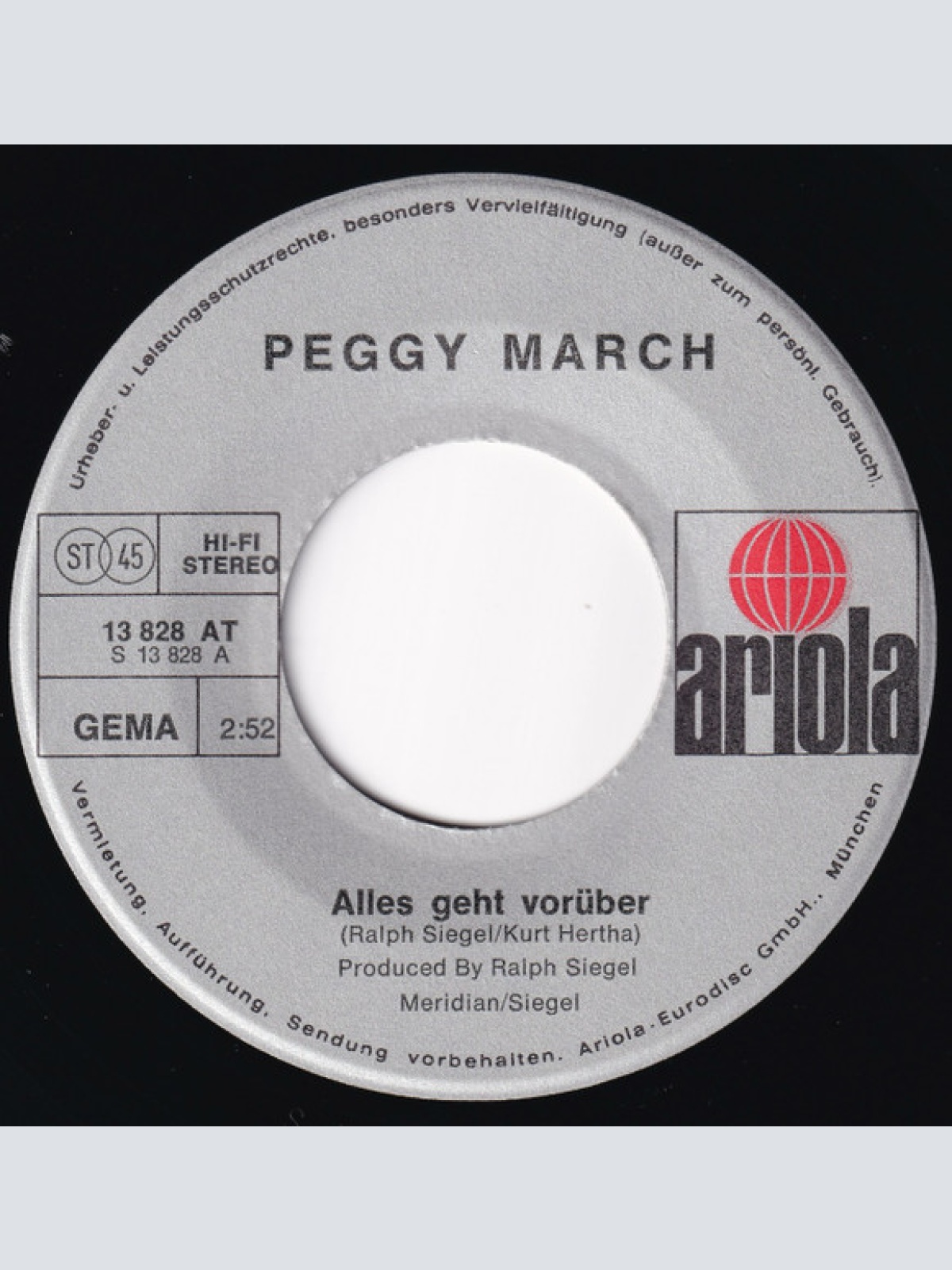 Vinyl / Peggy March - Alles Geht Vorüber