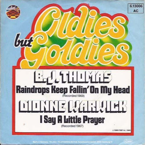 Vinyl / B.J. Thomas / Dionne Warwick - Raindrops Keep Fallin' On My Head / I Say A Little Prayer