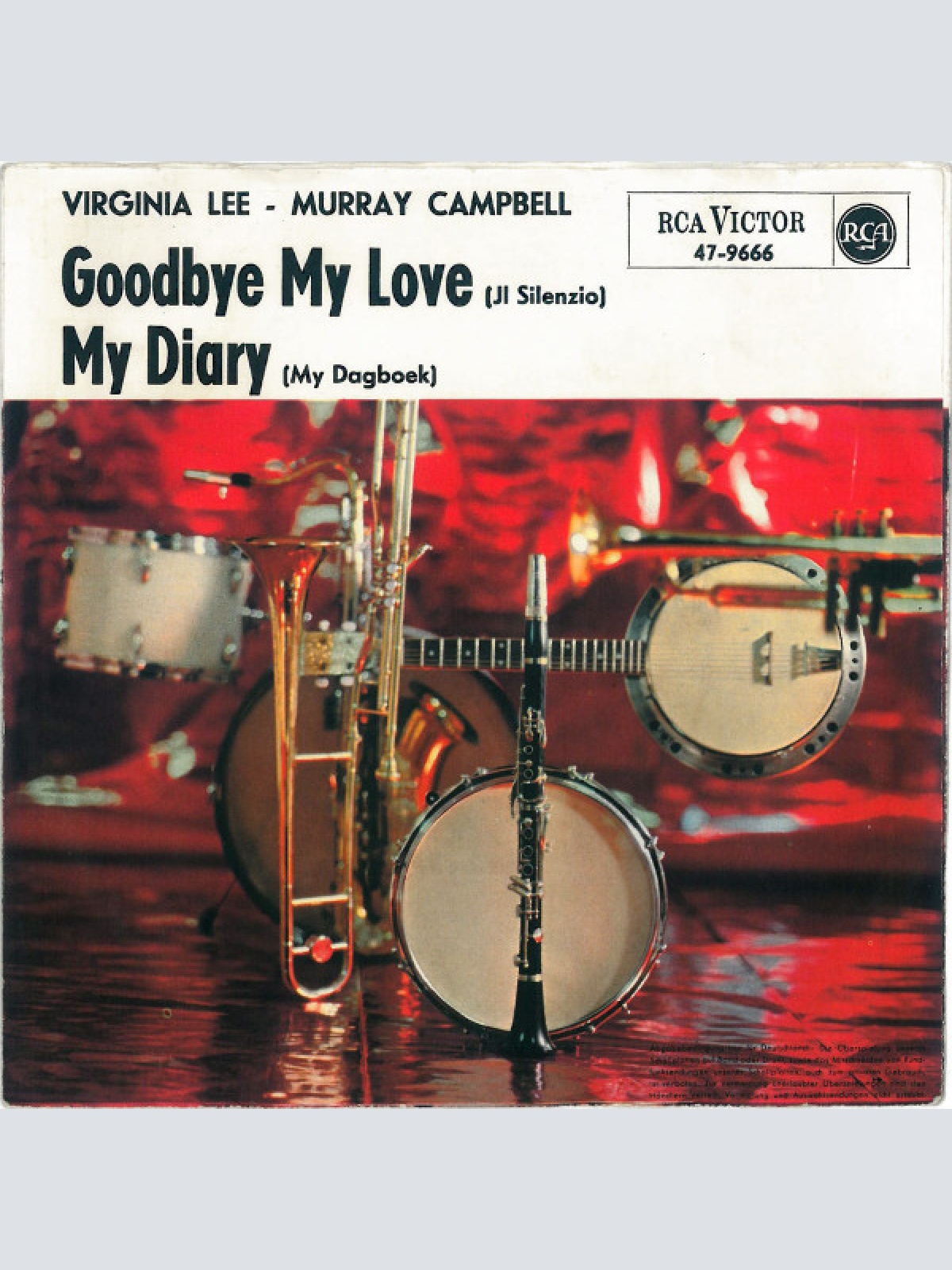Vinyl / Virginia Lee - Murray Campbell - Goodbye My Love (Jl Silenzio) / My Diary (My Dagboek)