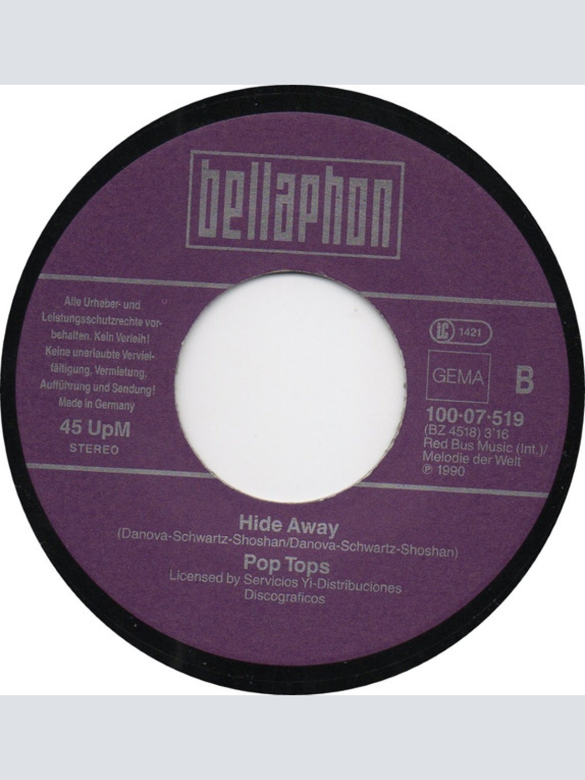 Vinyl / Pop Tops* - Mamy Blue / Hide Away