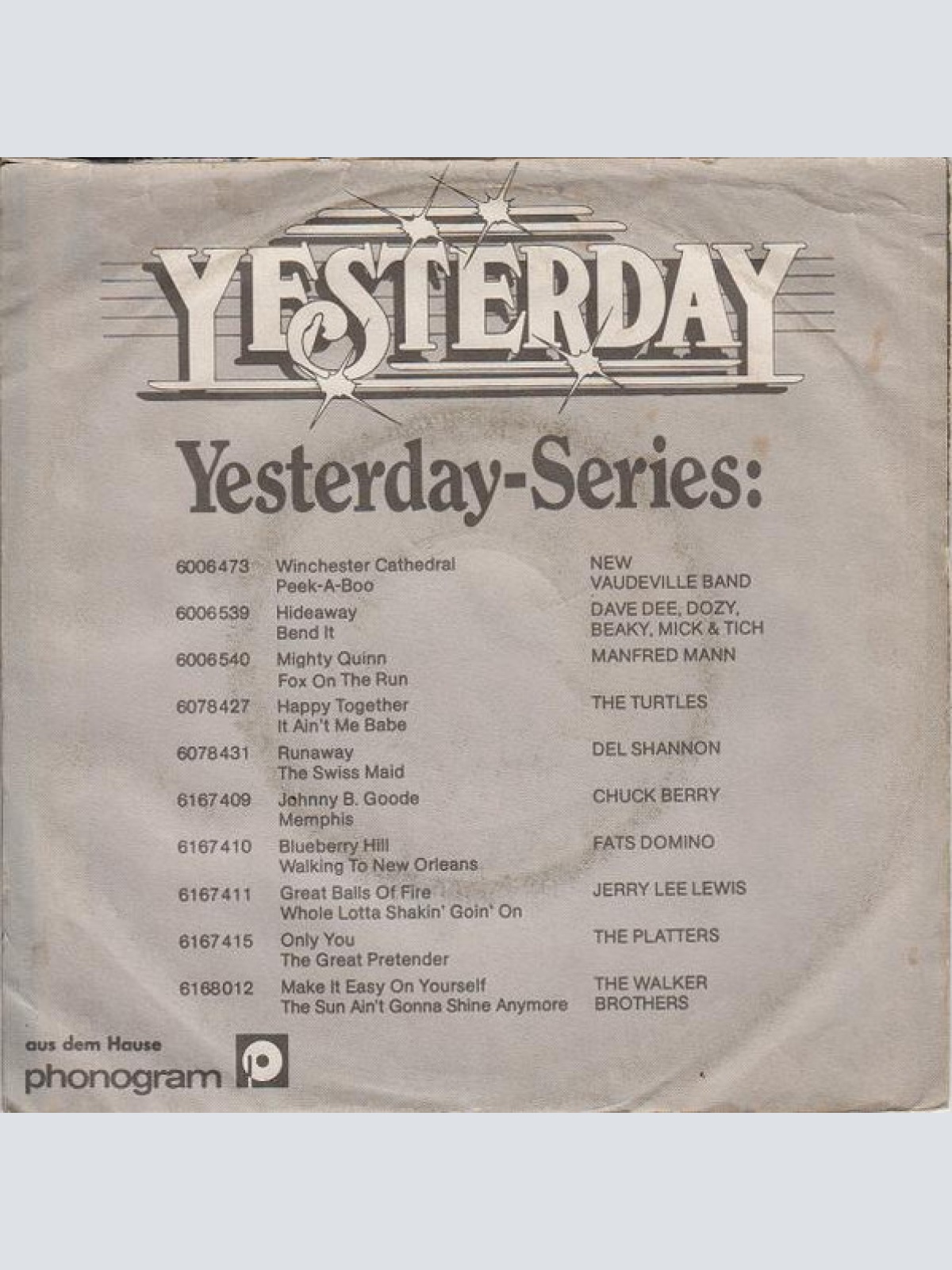 Vinyl / Manfred Mann - Mighty Quinn / Fox On The Run