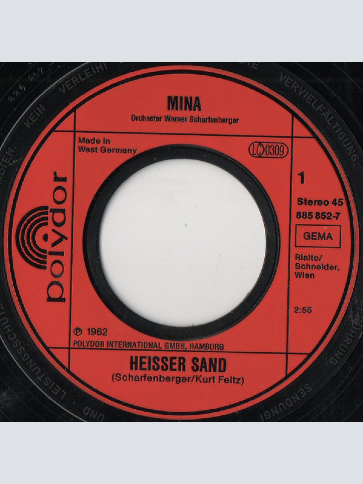 Vinyl / Mina (3) - Heißer Sand / Ein Treuer Mann