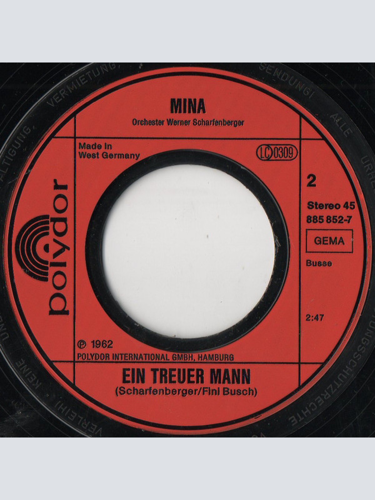 Vinyl / Mina (3) - Heißer Sand / Ein Treuer Mann