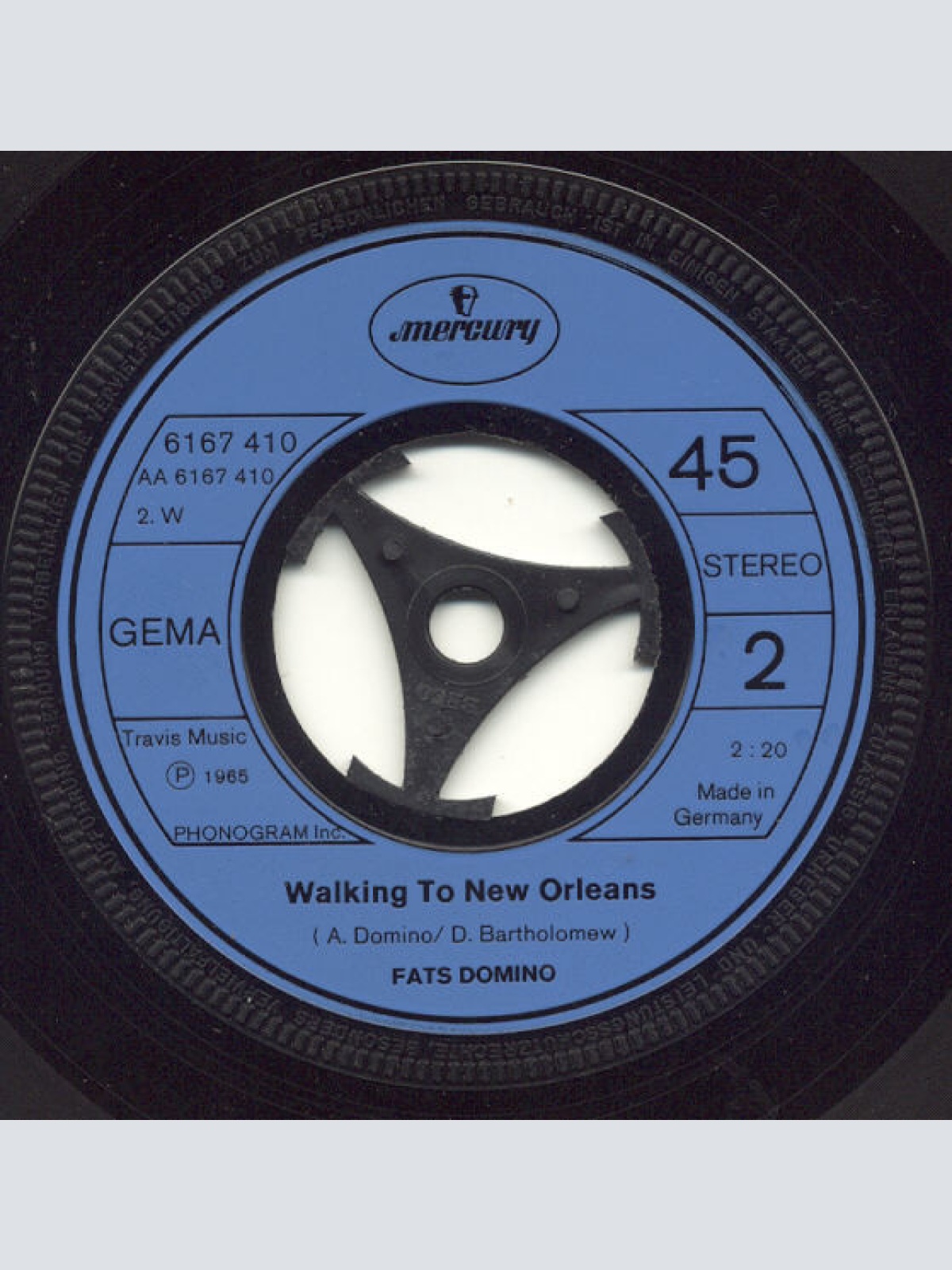 Vinyl / Fats Domino - Blueberry Hill / Walking To New Orleans
