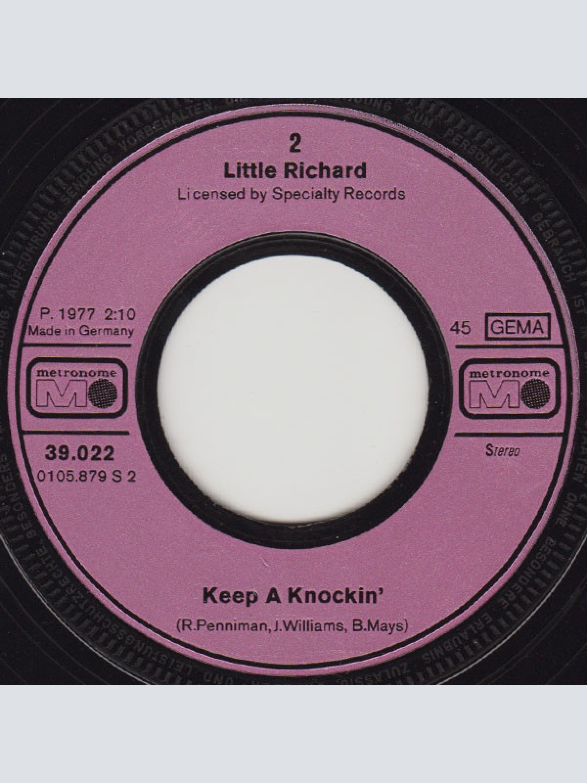 Vinyl / Little Richard - Good Golly Miss Molly / Keep-A-Knockin'