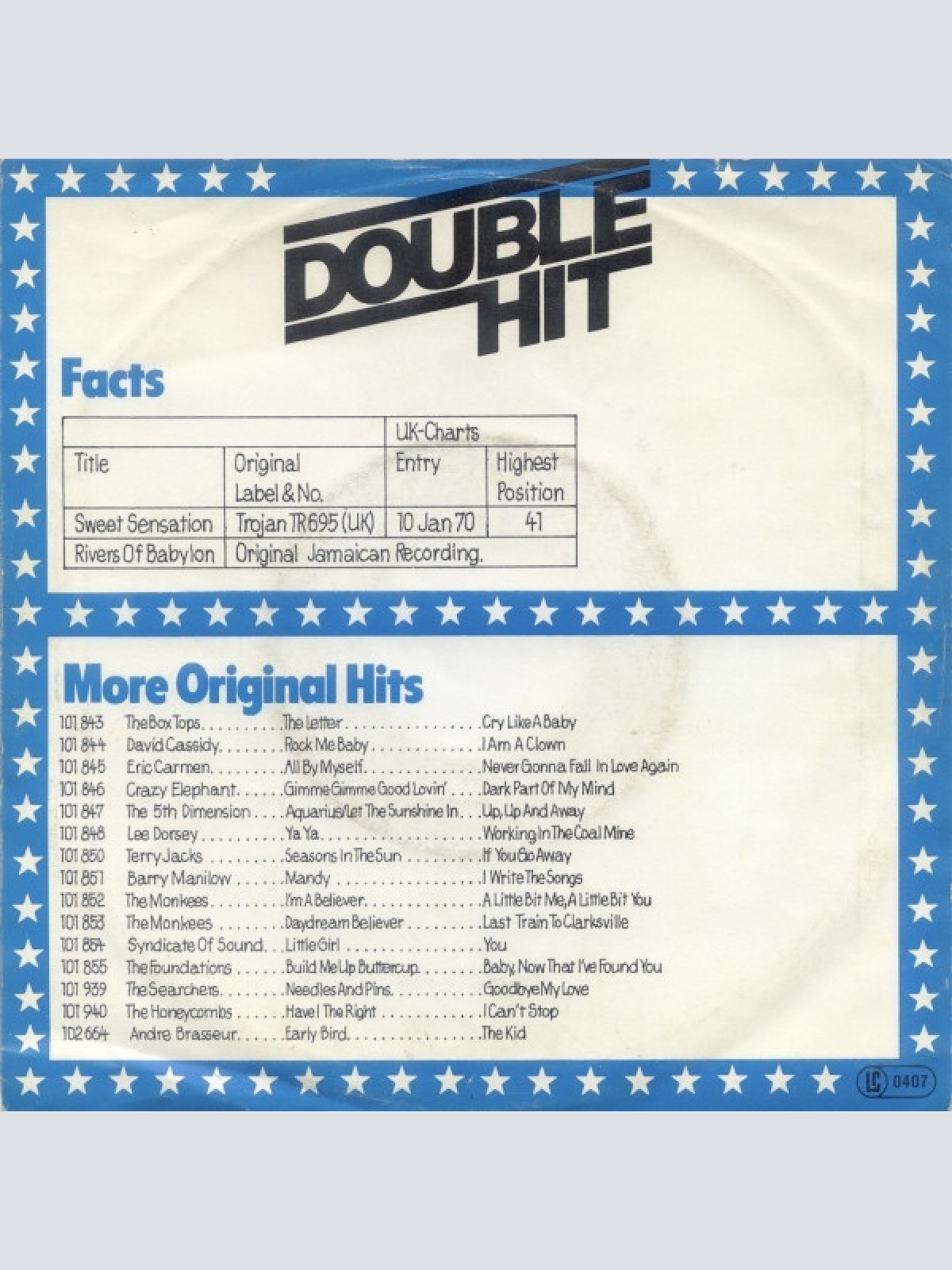 Vinyl / The Melodians - Rivers Of Babylon / Sweet Sensation