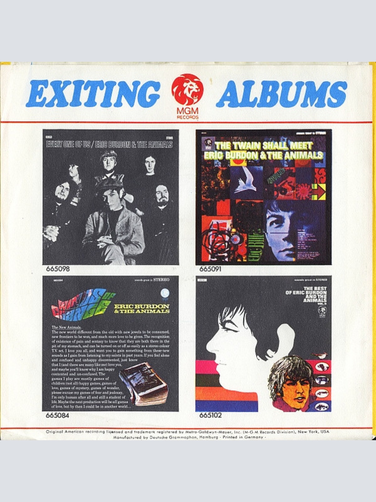 Vinyl / Eric Burdon And The Animals* - Ring Of Fire / I'm An Animal