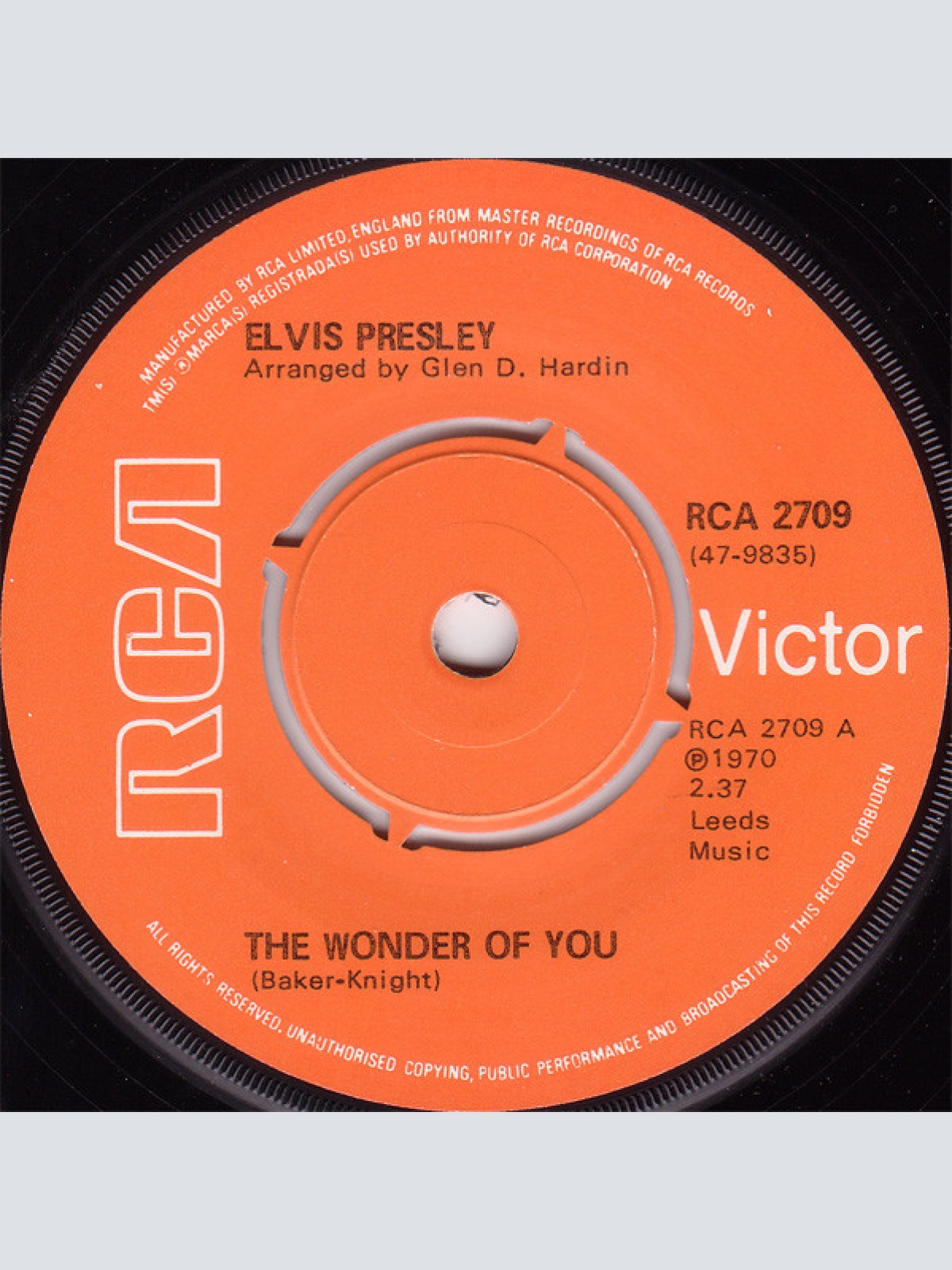 Vinyl / Elvis* - The Wonder Of You