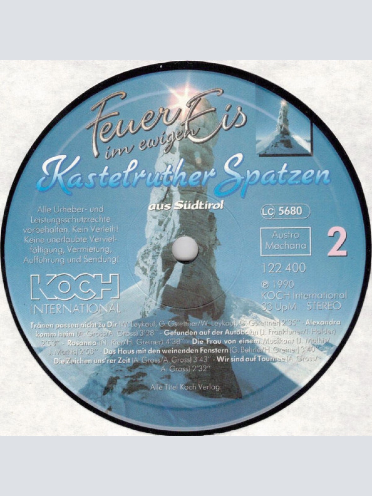 Vinyl / Kastelruther Spatzen - Feuer Im Ewigen Eis