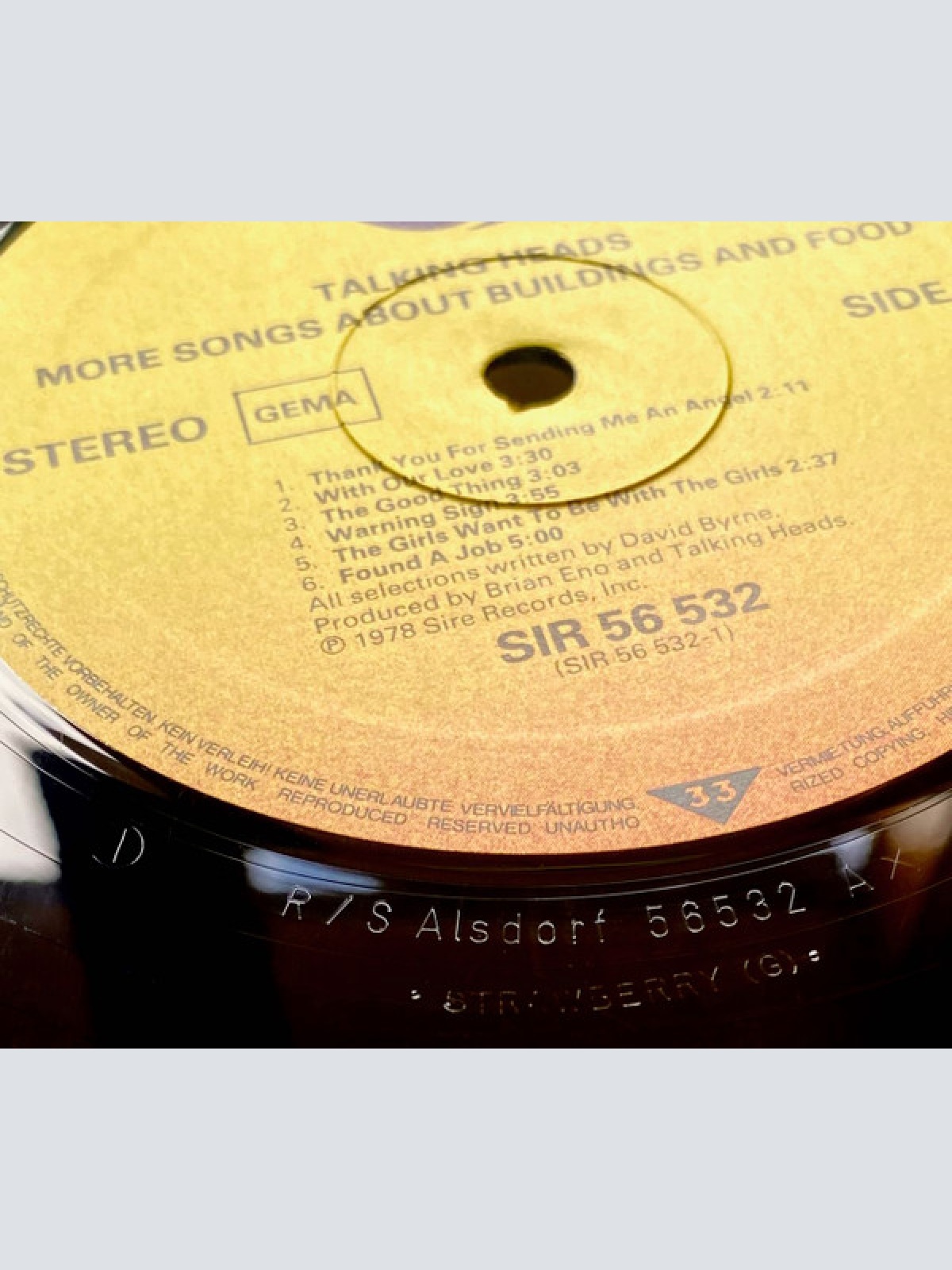 Vinyl / Talking Heads - More Songs About Buildings And Food