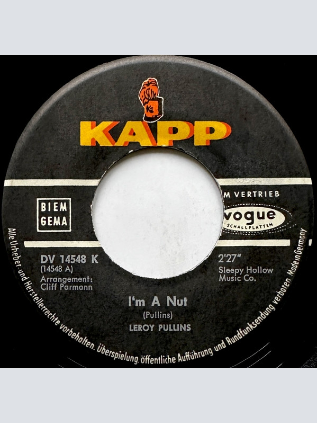 Vinyl / Leroy Pullins - I'm A Nut