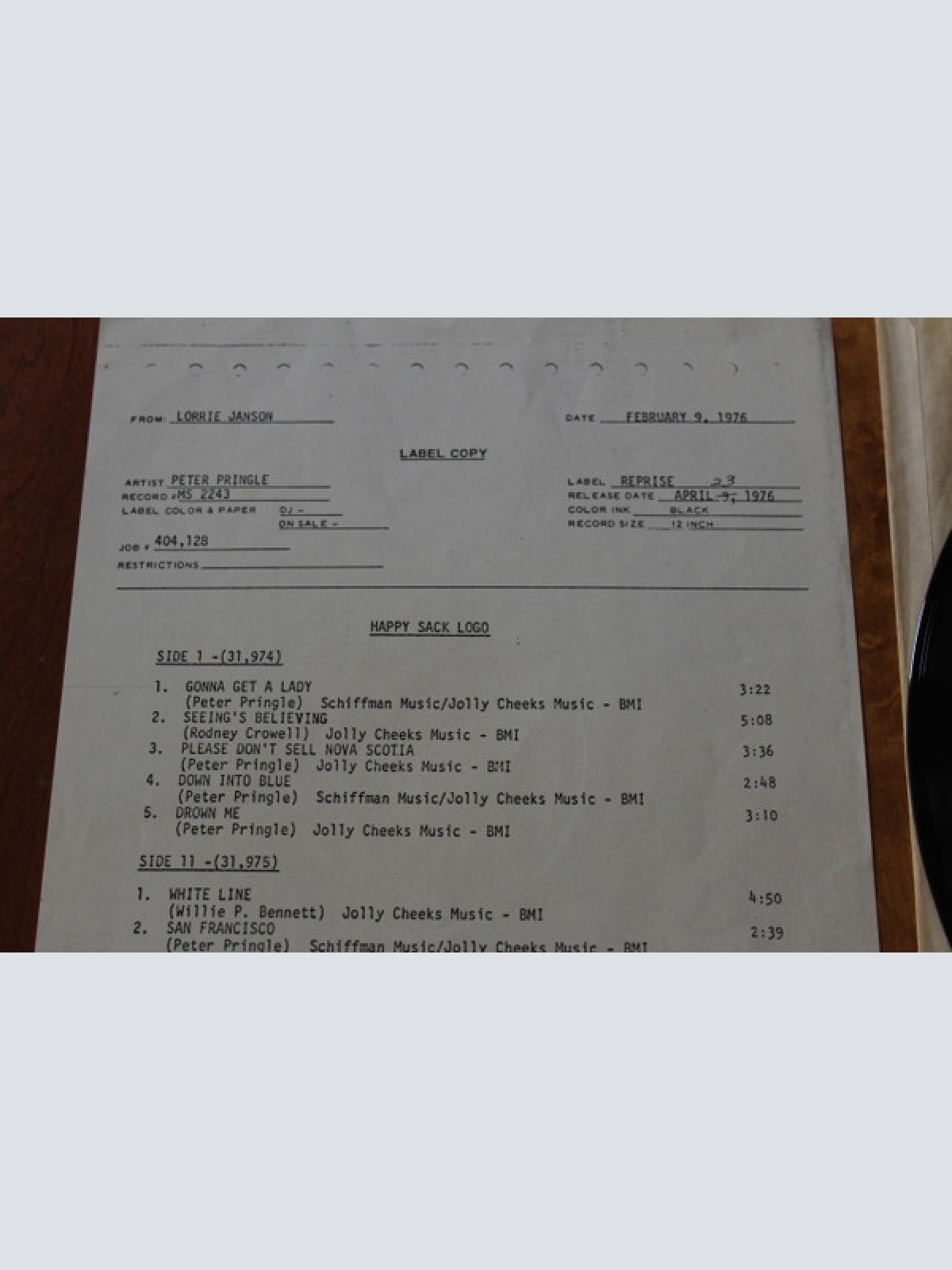 Vinyl / Peter Pringle - Peter Pringle