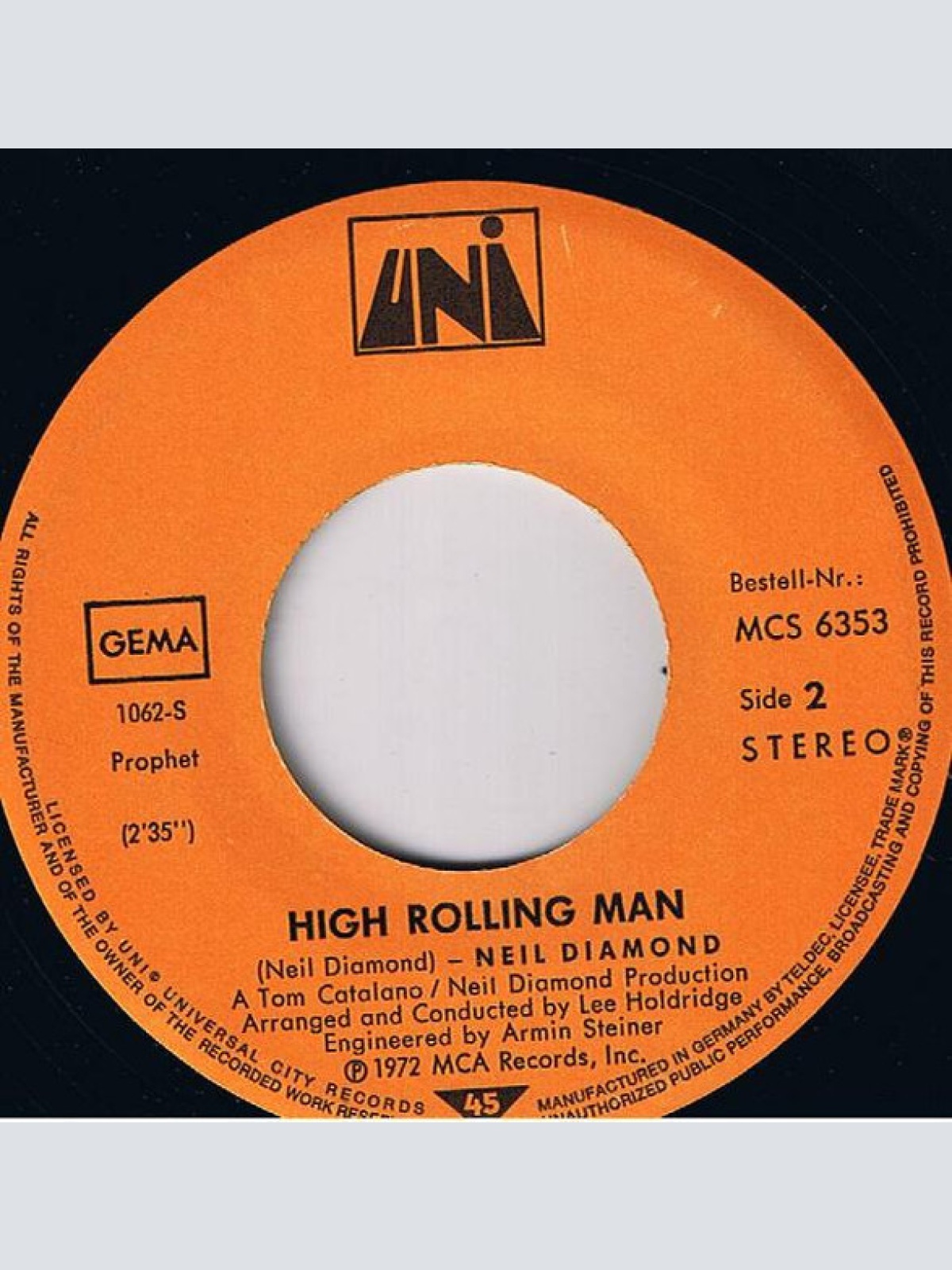 Vinyl / Neil Diamond - Walk On Water