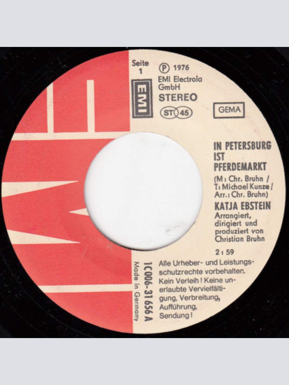 Vinyl / Katja Ebstein - In Petersburg Ist Pferdemarkt