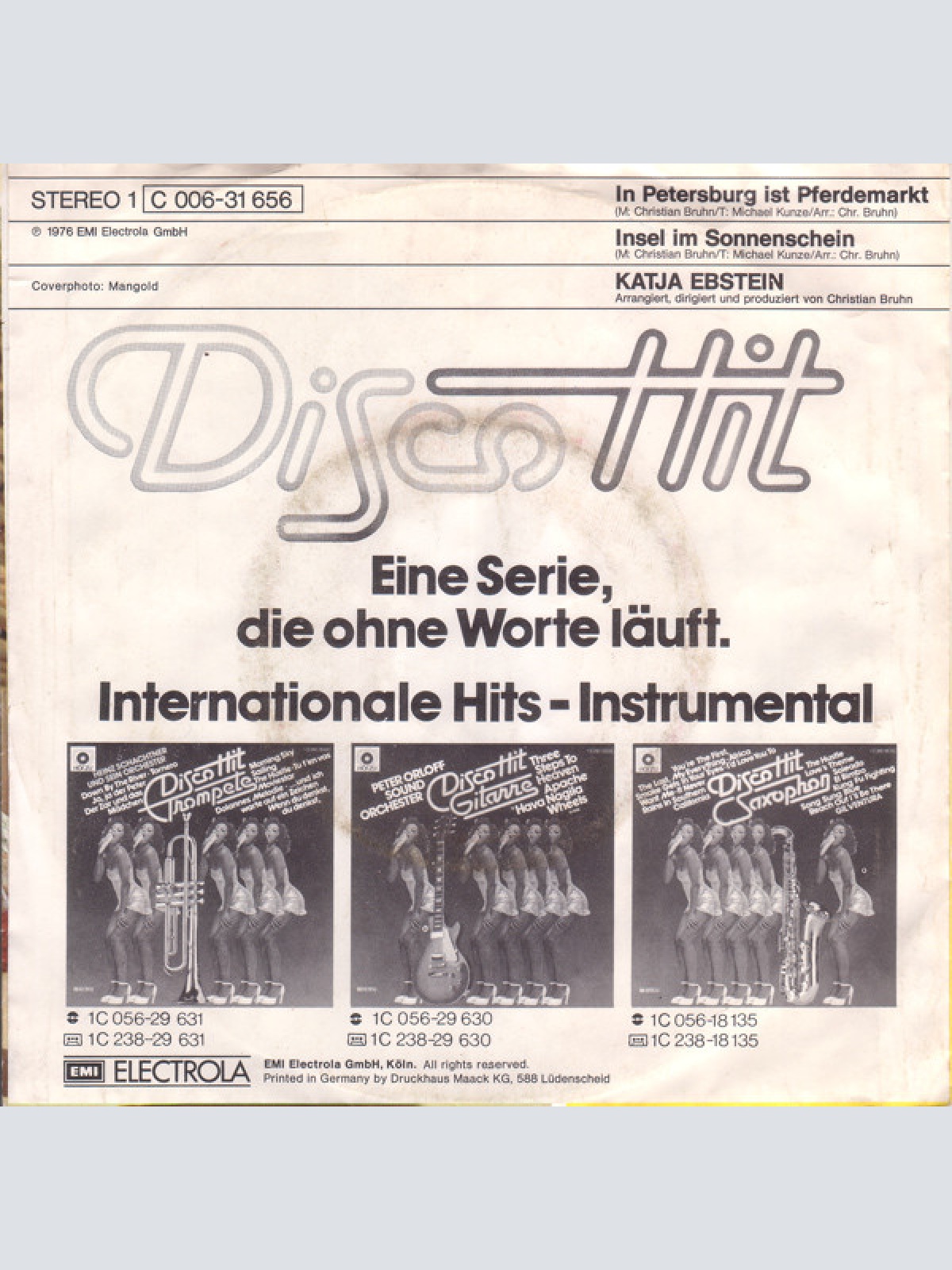 Vinyl / Katja Ebstein - In Petersburg Ist Pferdemarkt