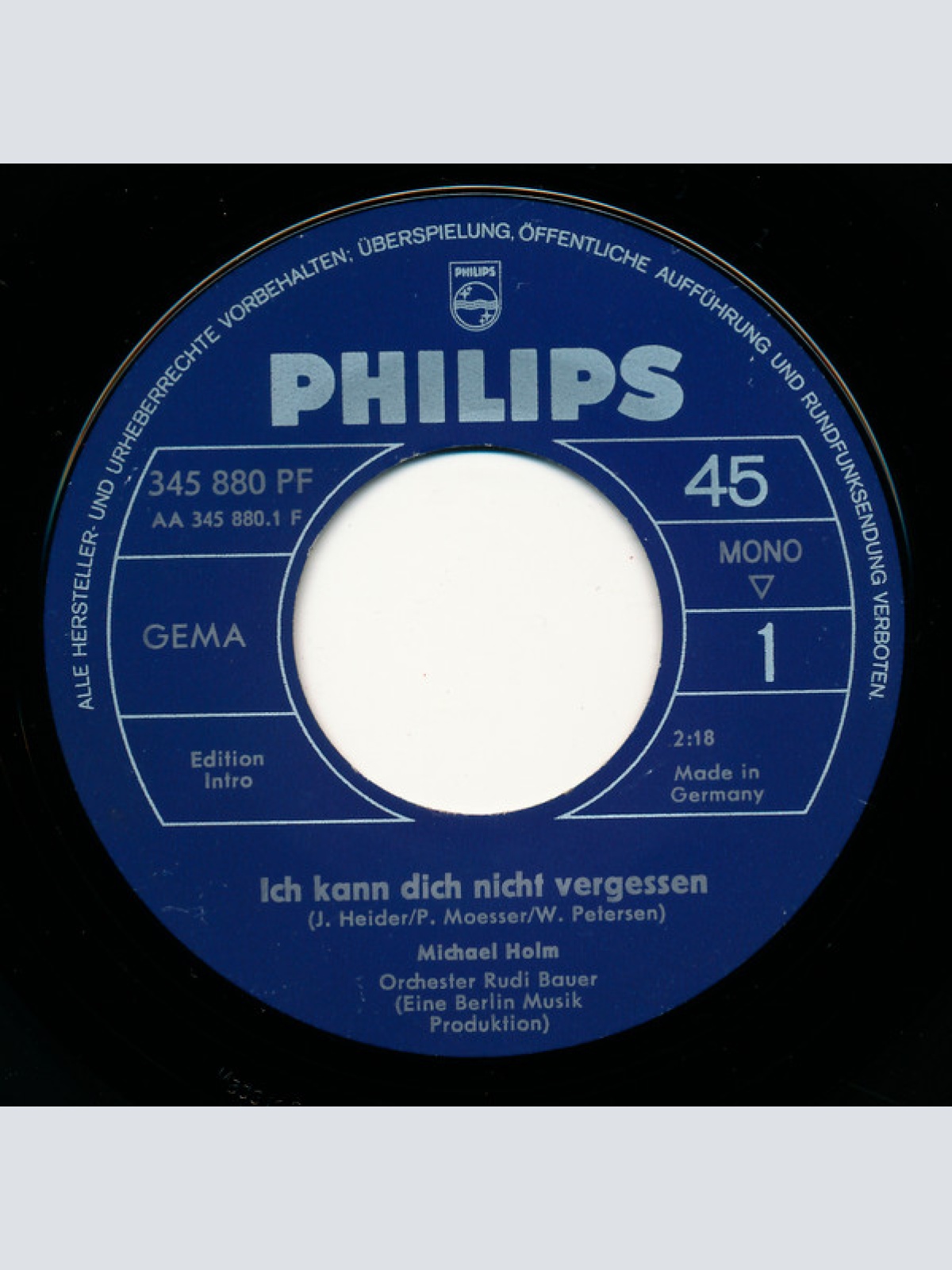 Vinyl / Michael Holm - Ich Kann Dich Nicht Vergessen / Heimweh