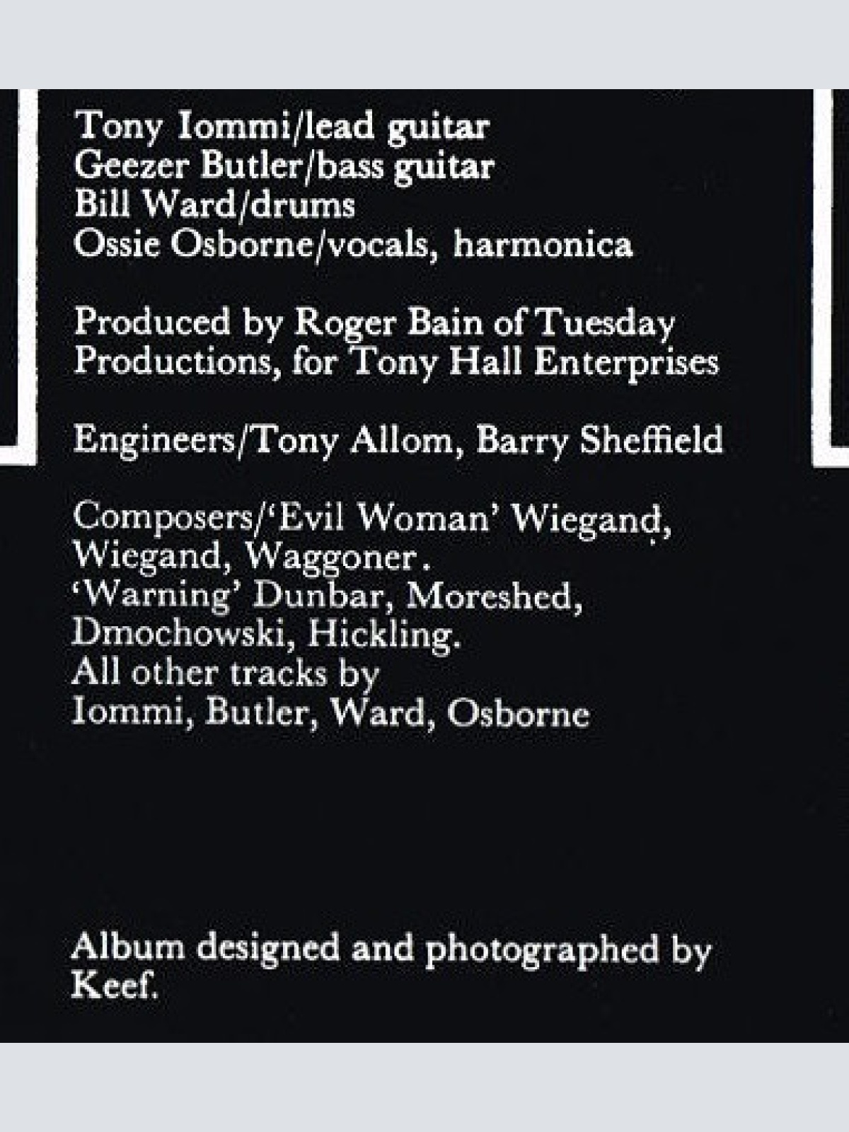 Vinyl / Black Sabbath - Black Sabbath