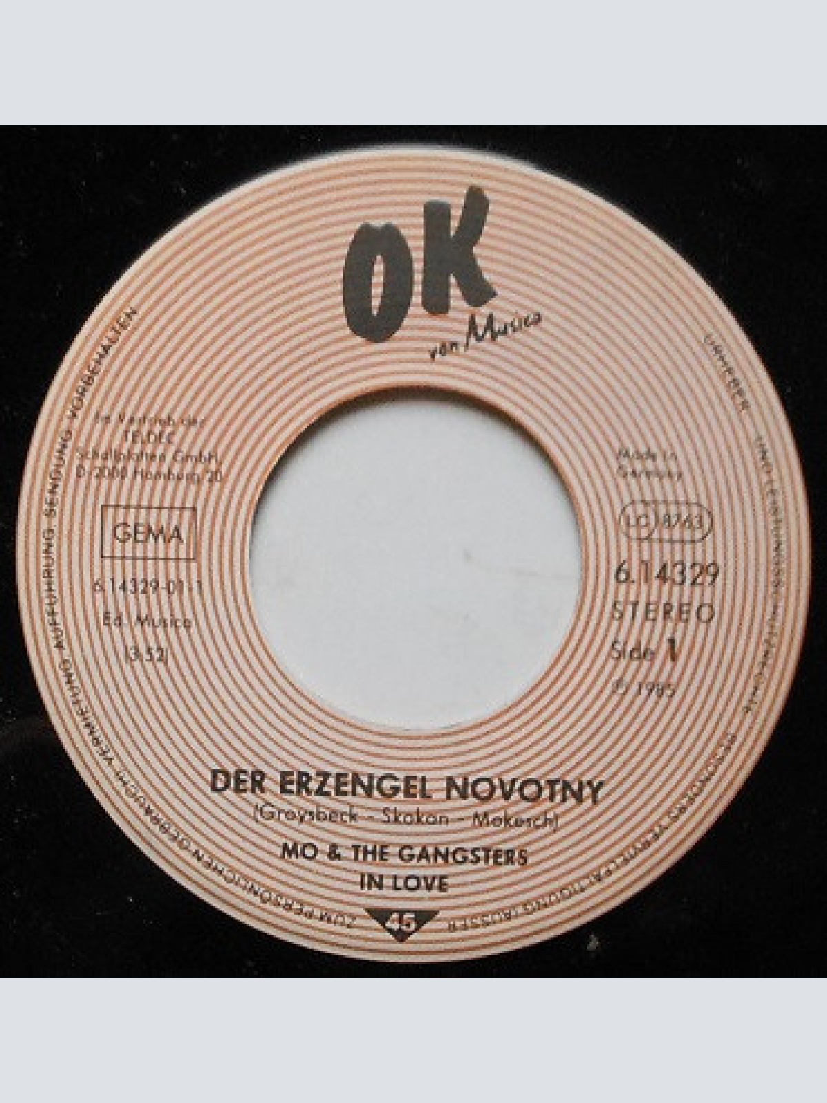 Vinyl / Mo + The Gangsters In Love* - Der Erzengel Novotny