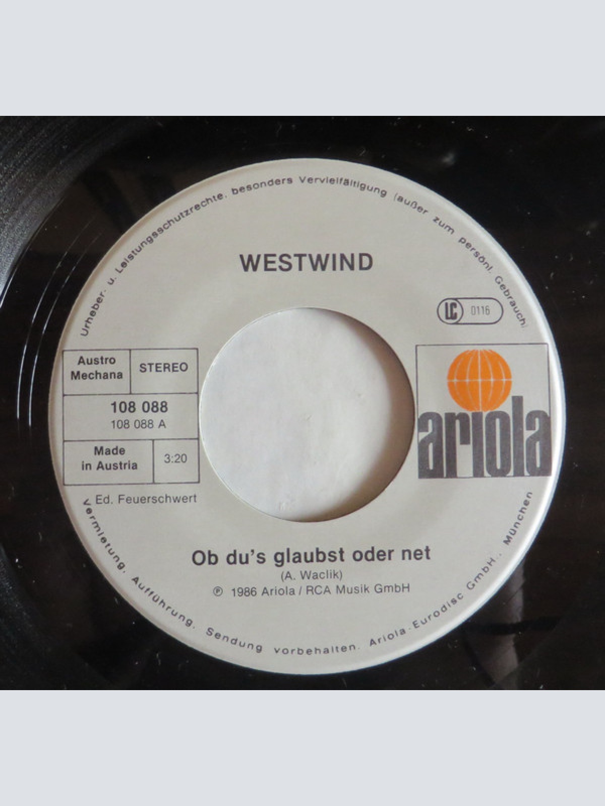 Vinyl / Westwind (7) - Ob Du's Glaubst Oder Net