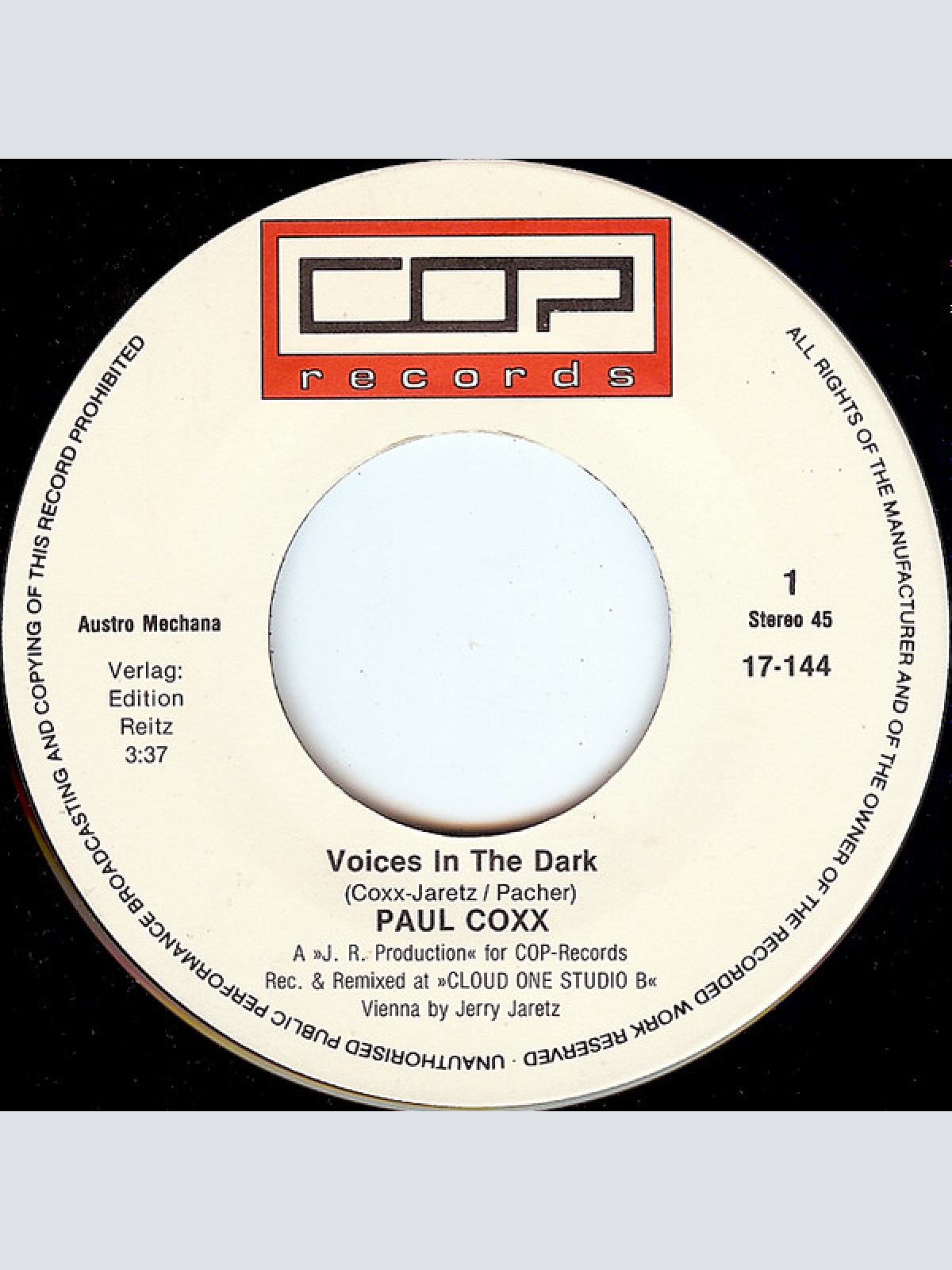 Vinyl / Paul Coxx - Voices In The Dark
