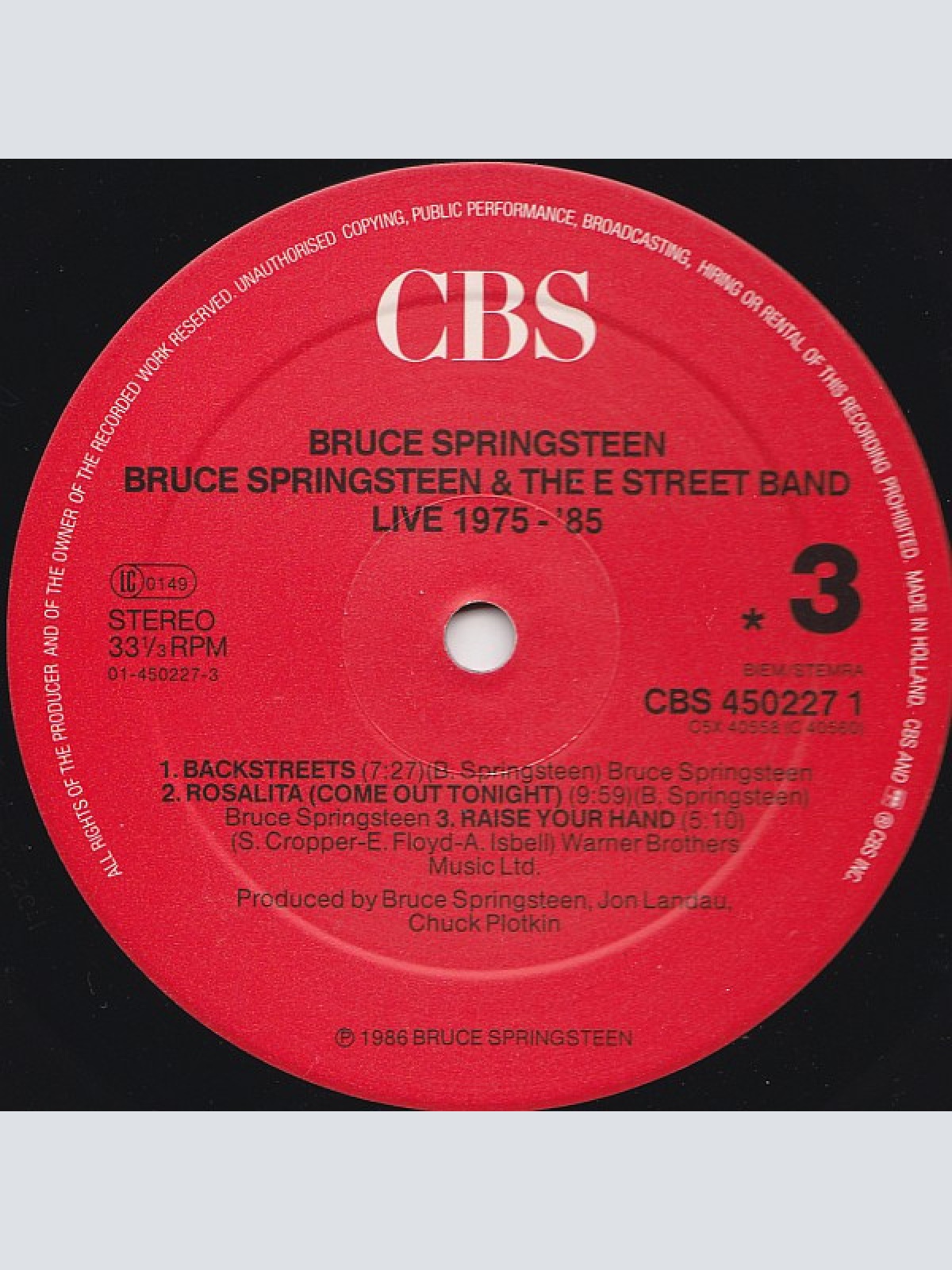 Vinyl / Bruce Springsteen & The E Street Band* - Live/1975-85
