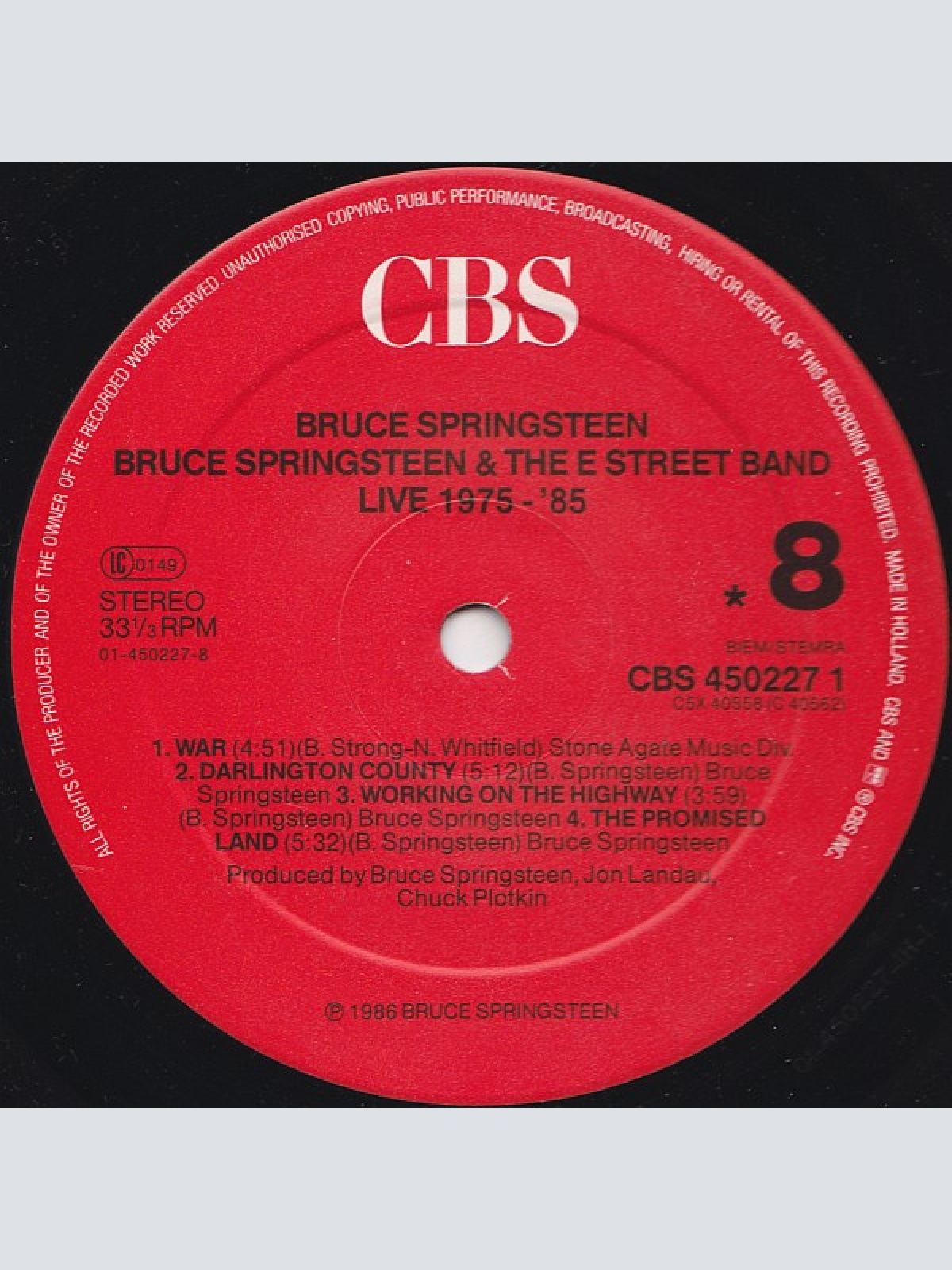 Vinyl / Bruce Springsteen & The E Street Band* - Live/1975-85