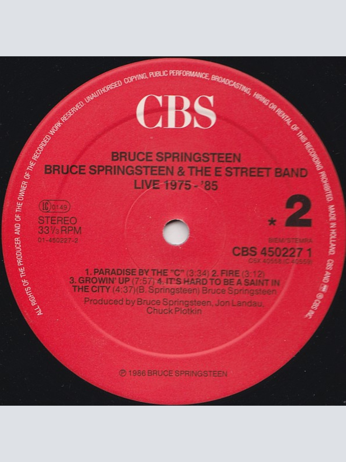 Vinyl / Bruce Springsteen & The E Street Band* - Live/1975-85