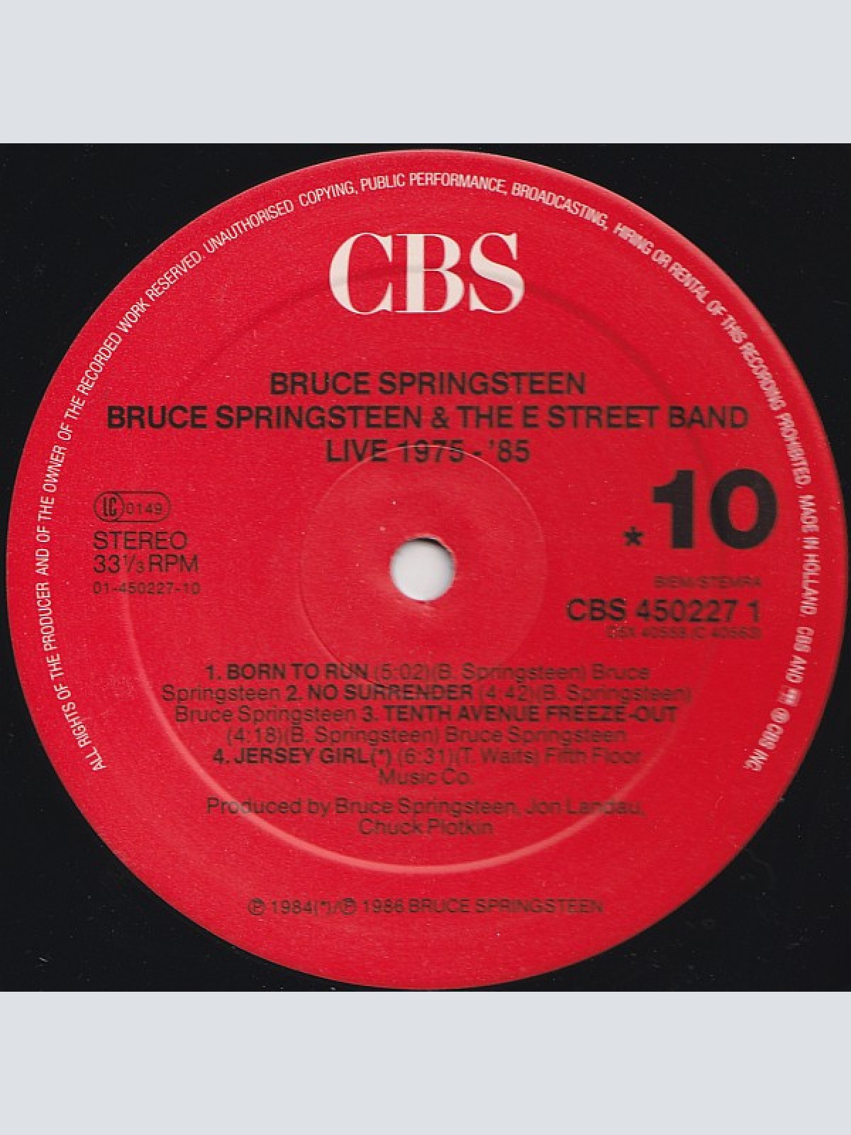 Vinyl / Bruce Springsteen & The E Street Band* - Live/1975-85