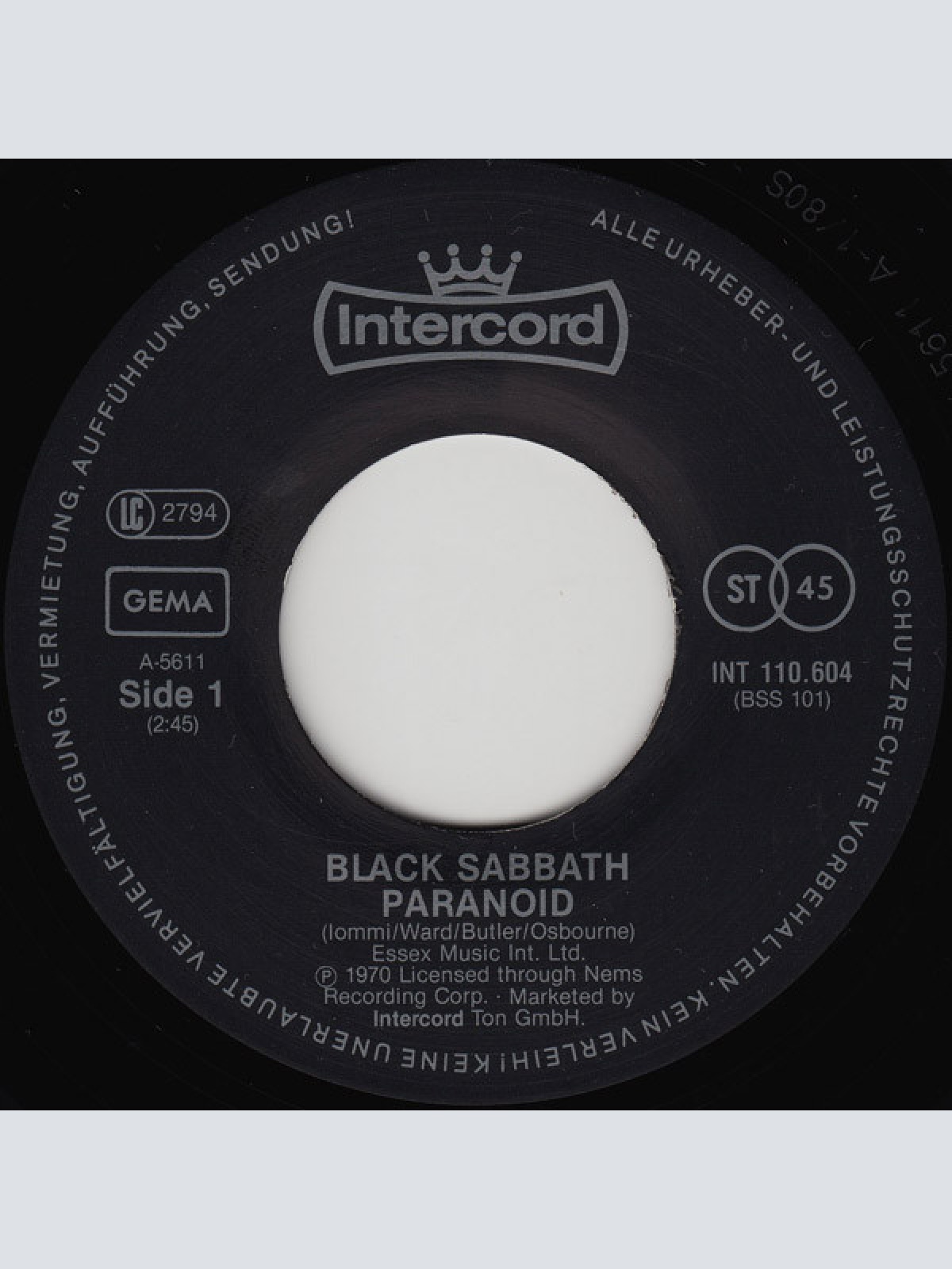 Vinyl / Black Sabbath - Paranoid