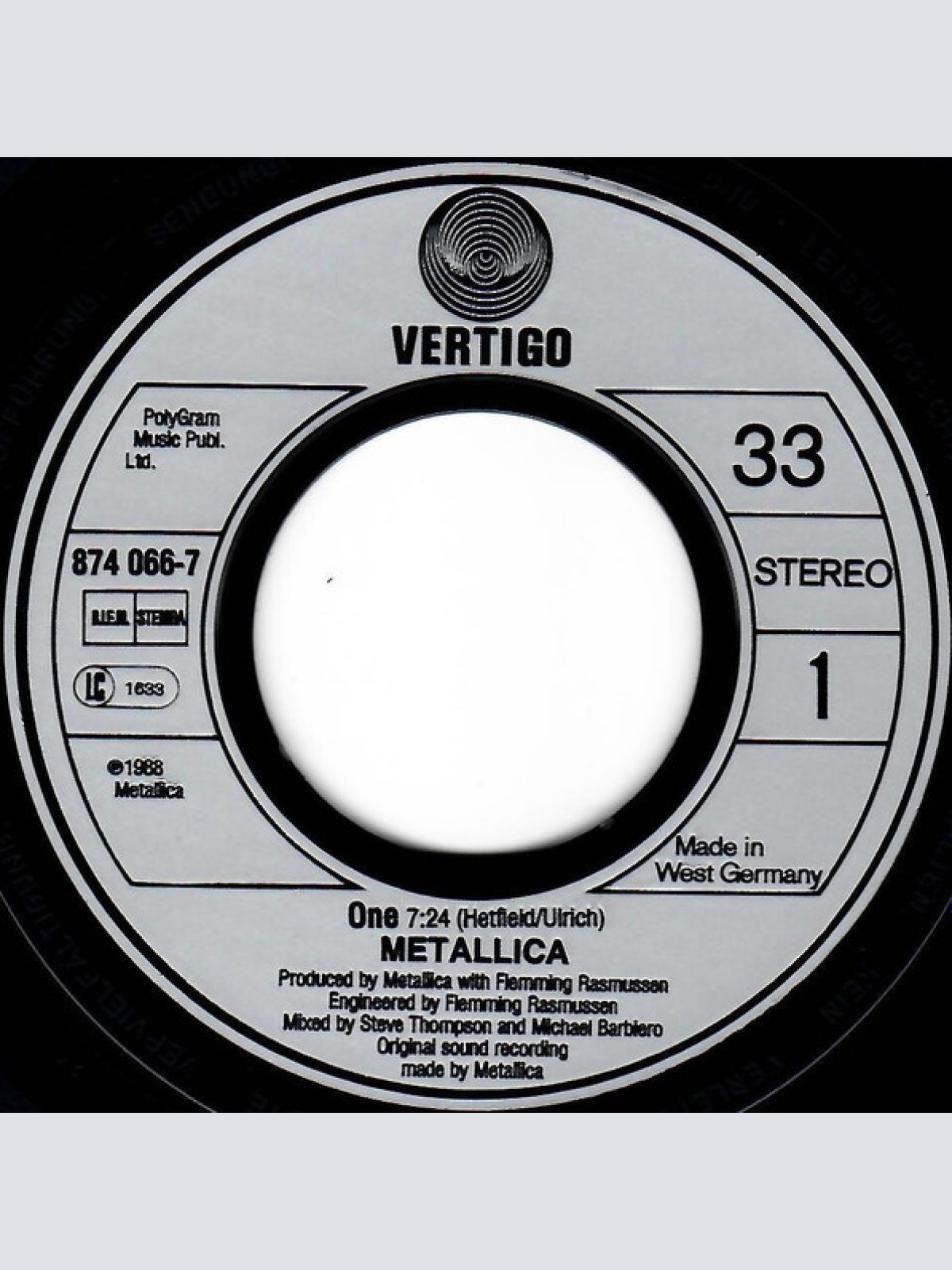 Vinyl / Metallica - One