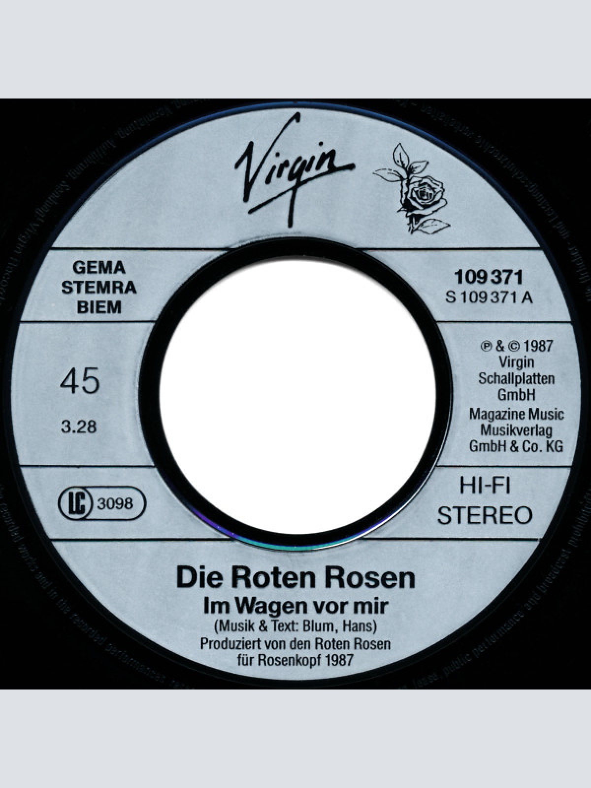 Vinyl / Die Roten Rosen - Im Wagen Vor Mir