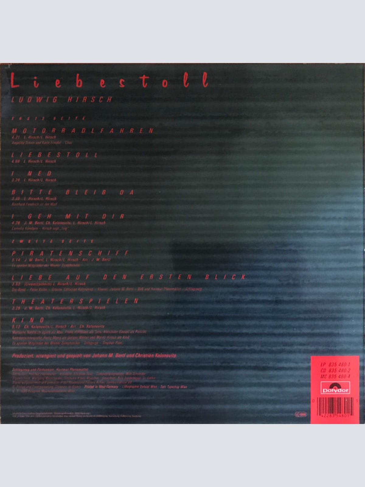 Vinyl / Ludwig Hirsch - Liebestoll