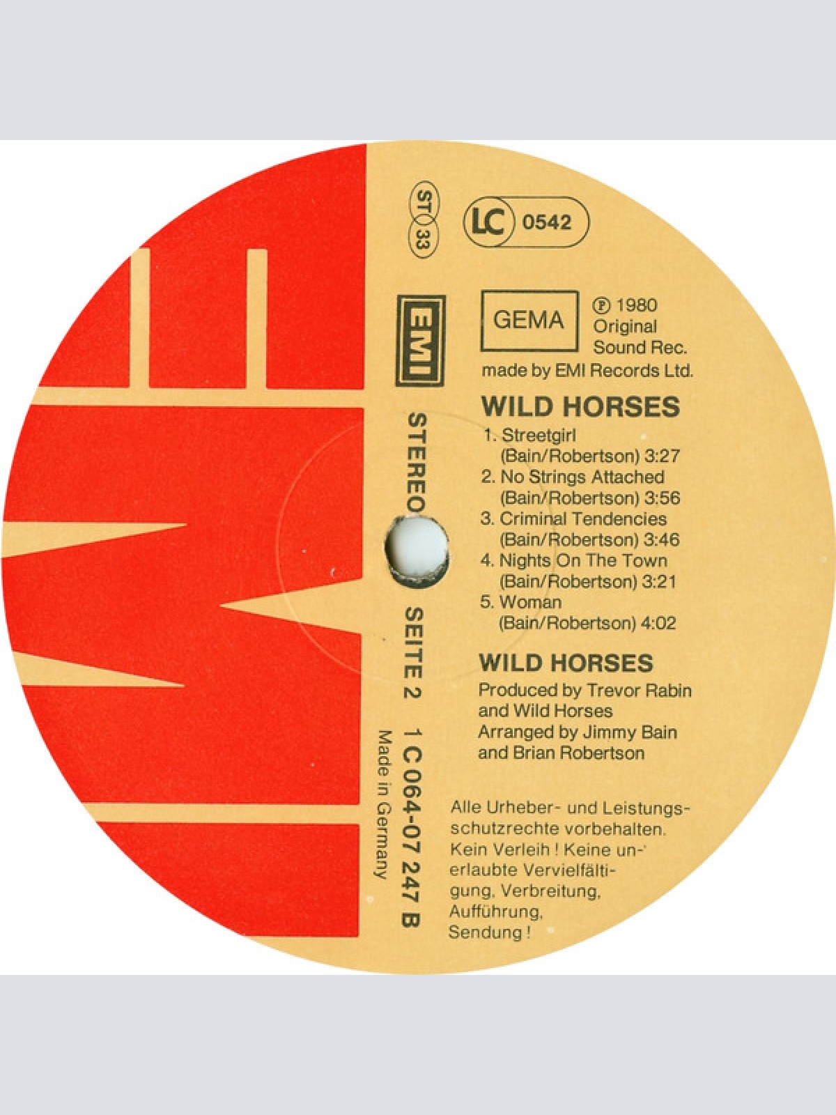 Vinyl / Wild Horses - The First Album