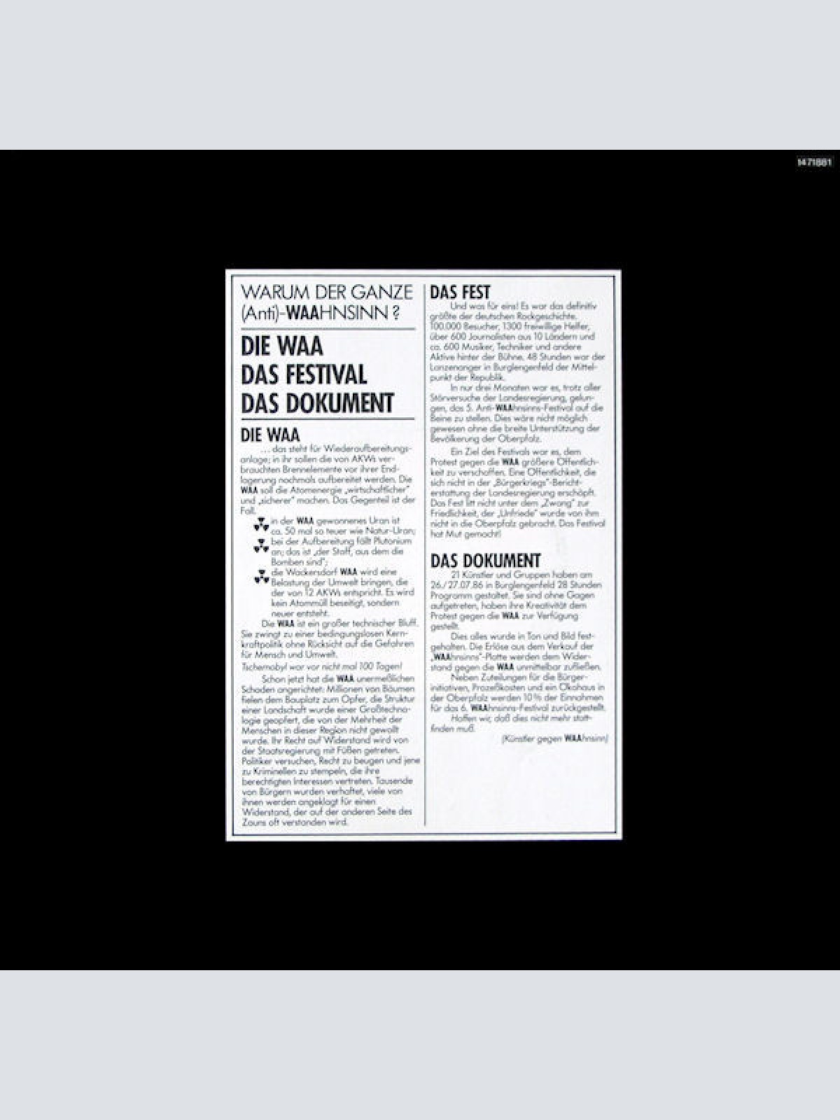 Vinyl / Various - Waahnsinn