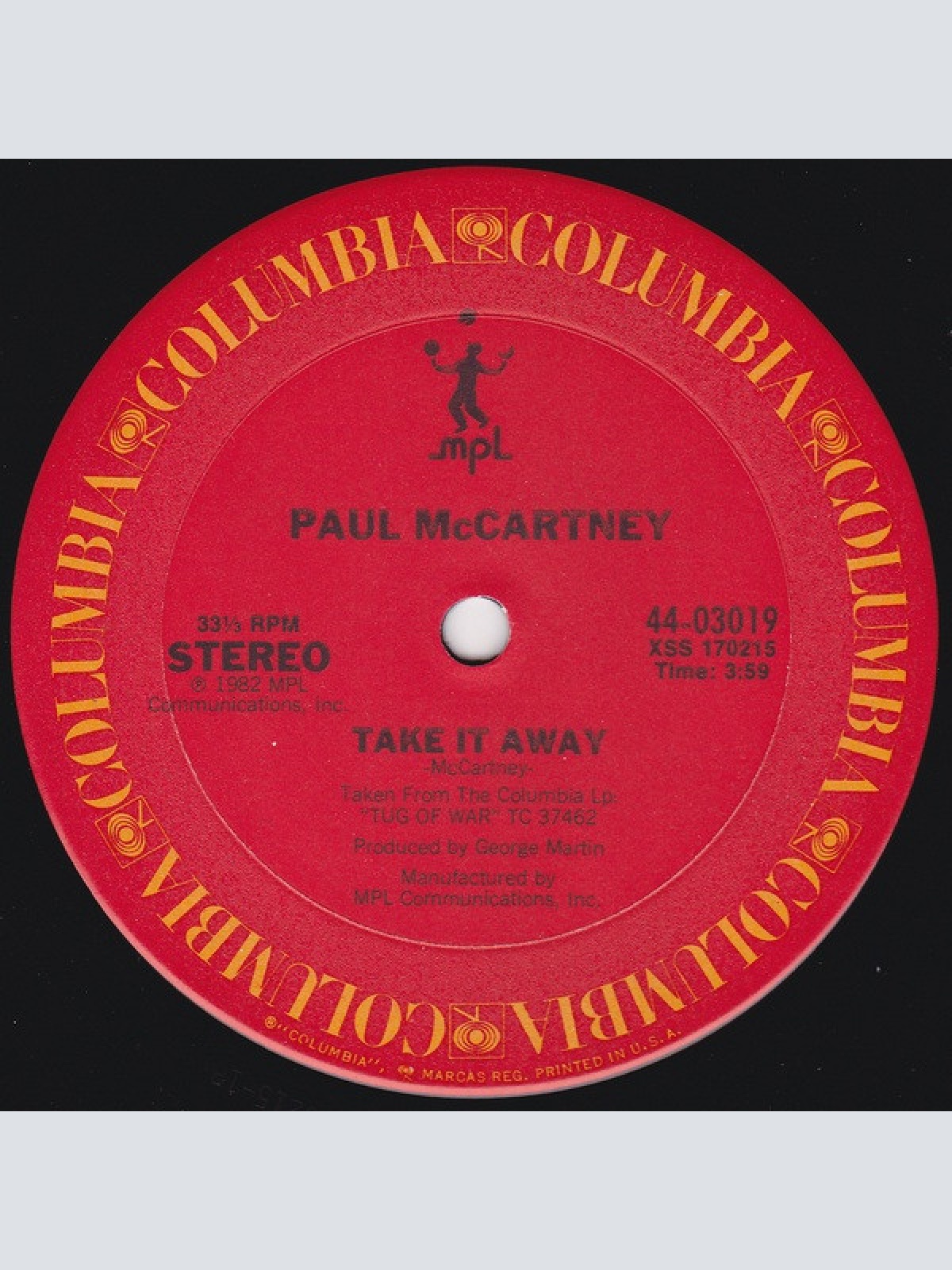 Vinyl / Paul McCartney - Take It Away