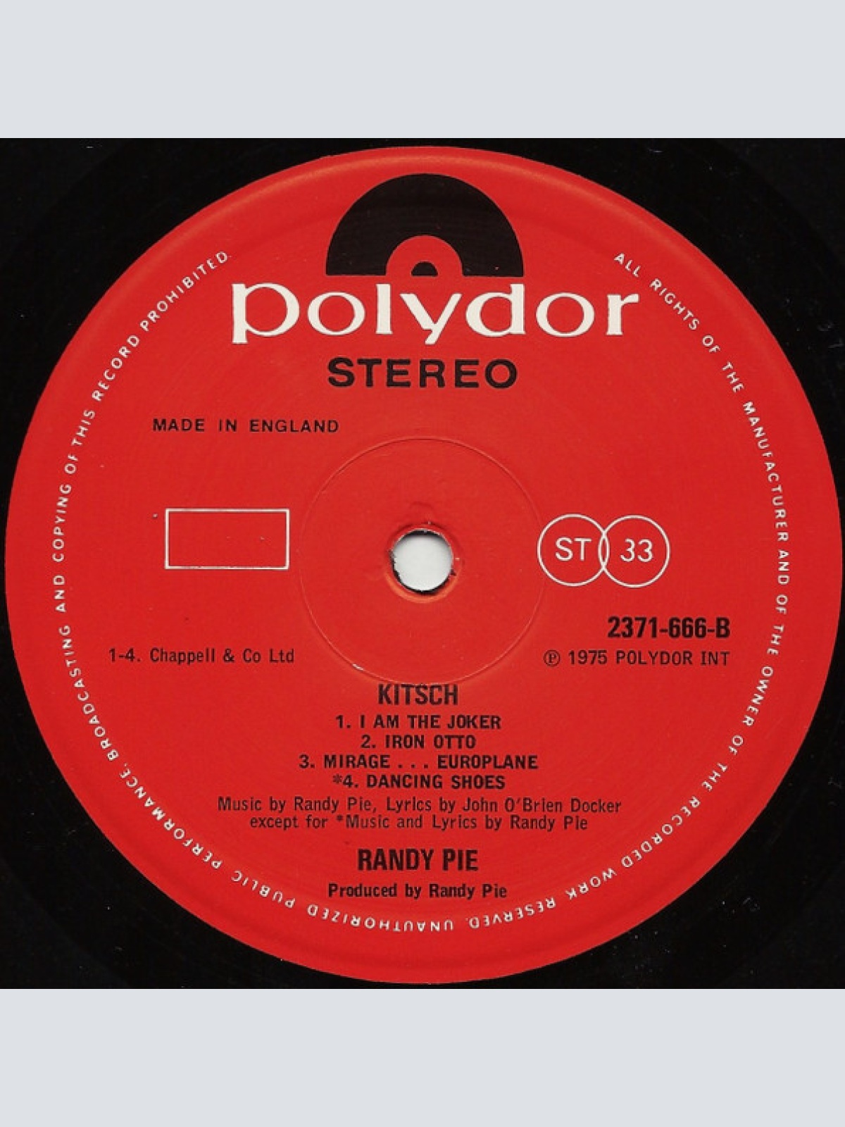 Vinyl / Randy Pie - Kitsch