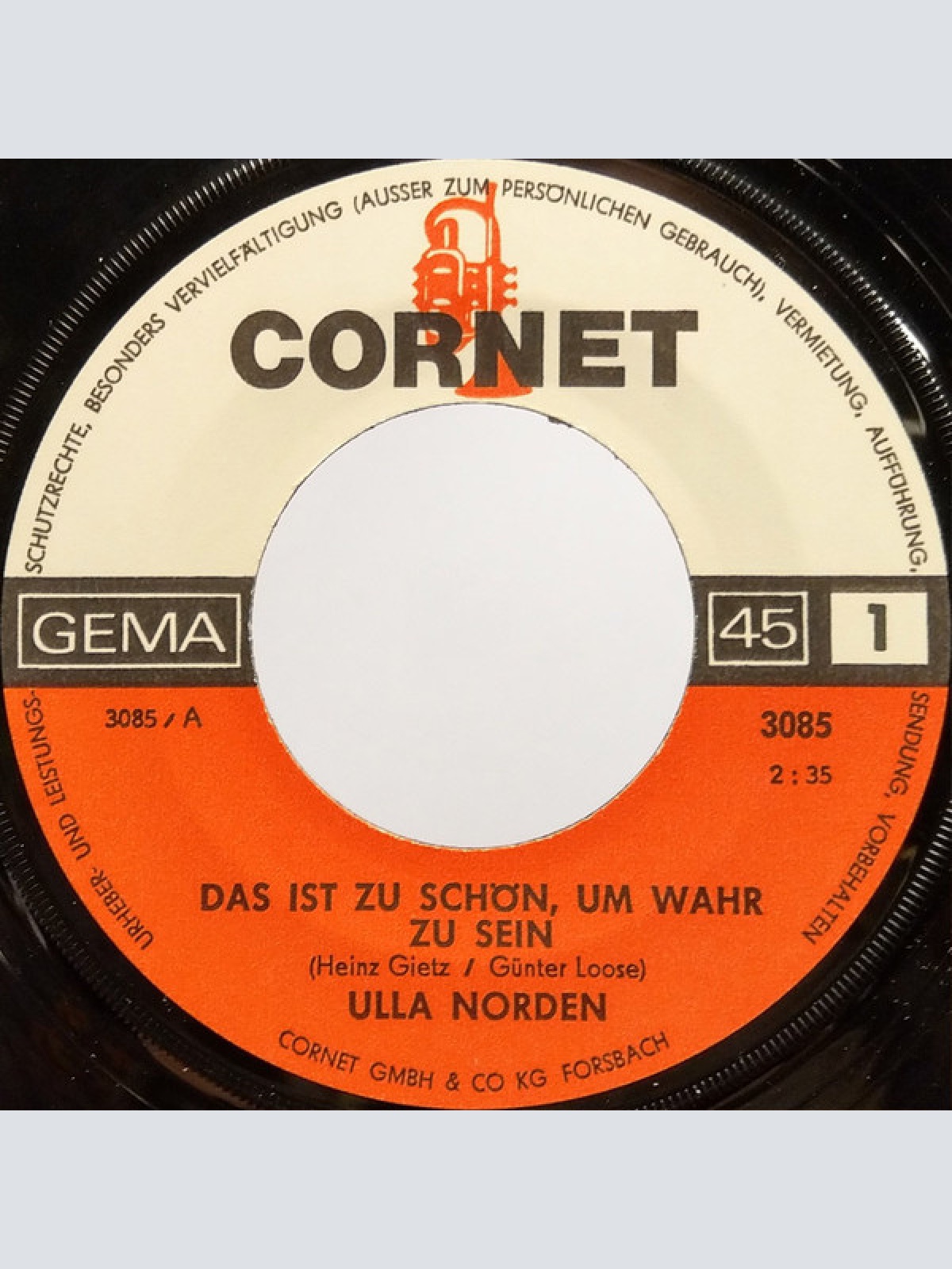 Vinyl / Ulla Norden - Das Ist Zu Schön, Um Wahr Zu Sein