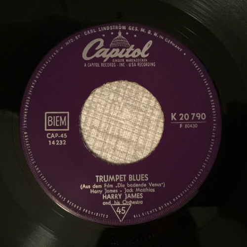 Vinyl / Harry James And His Orchestra - Trumpet Blues / Two O'Clock Jump