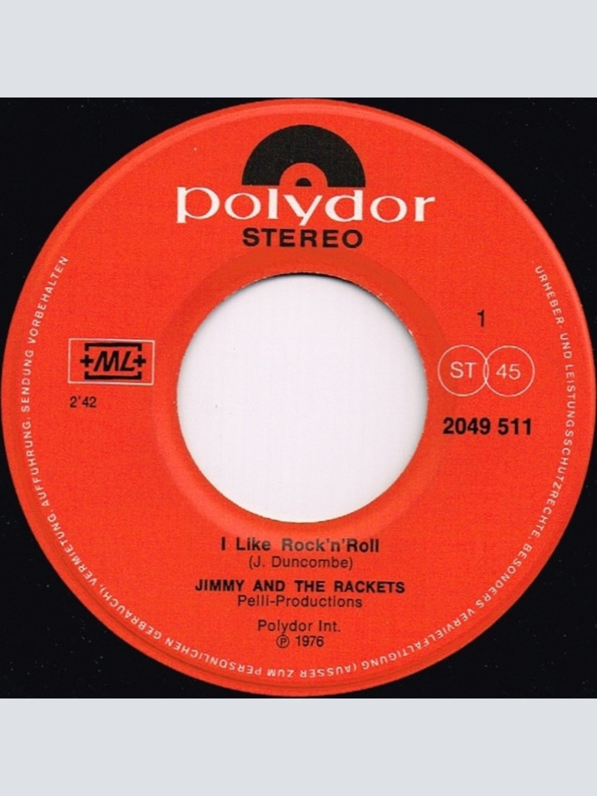 Vinyl / Jimmy And The Rackets* - I Like Rock'n'Roll