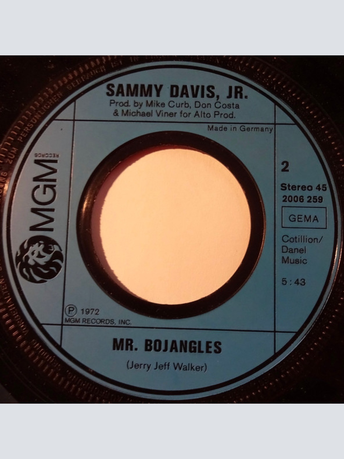 Vinyl / Sammy Davis Jr. - (I'd Be) A Legend In My Time / Mr.Bojangles