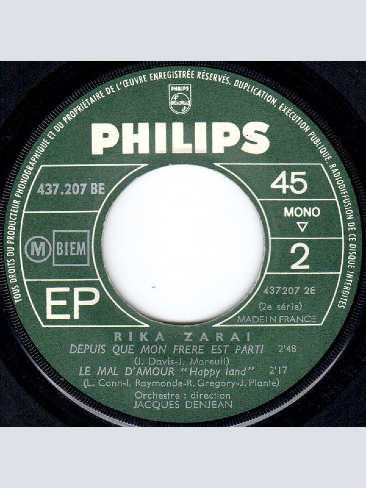 Vinyl / Rika Zaraï - Depuis Que Mon Frère Est Parti