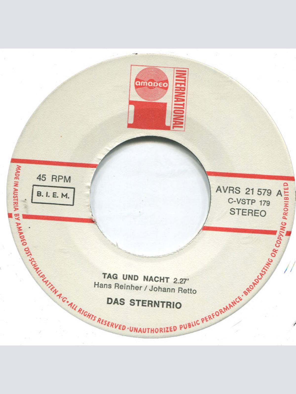 Vinyl / Stern Trio - Tag Und Nacht / Warum Bist Du Traurig